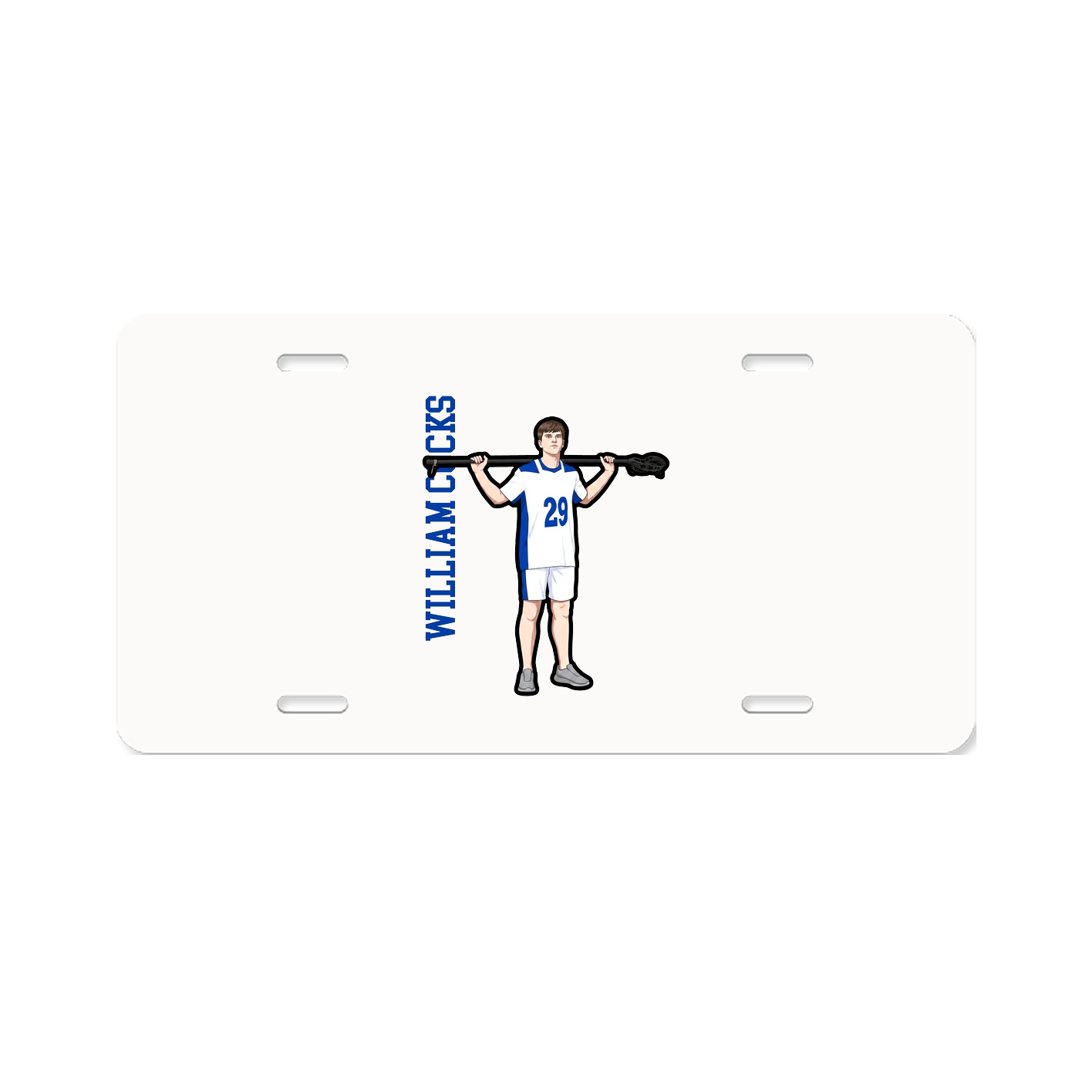License Plate — Name Vertical in Classic