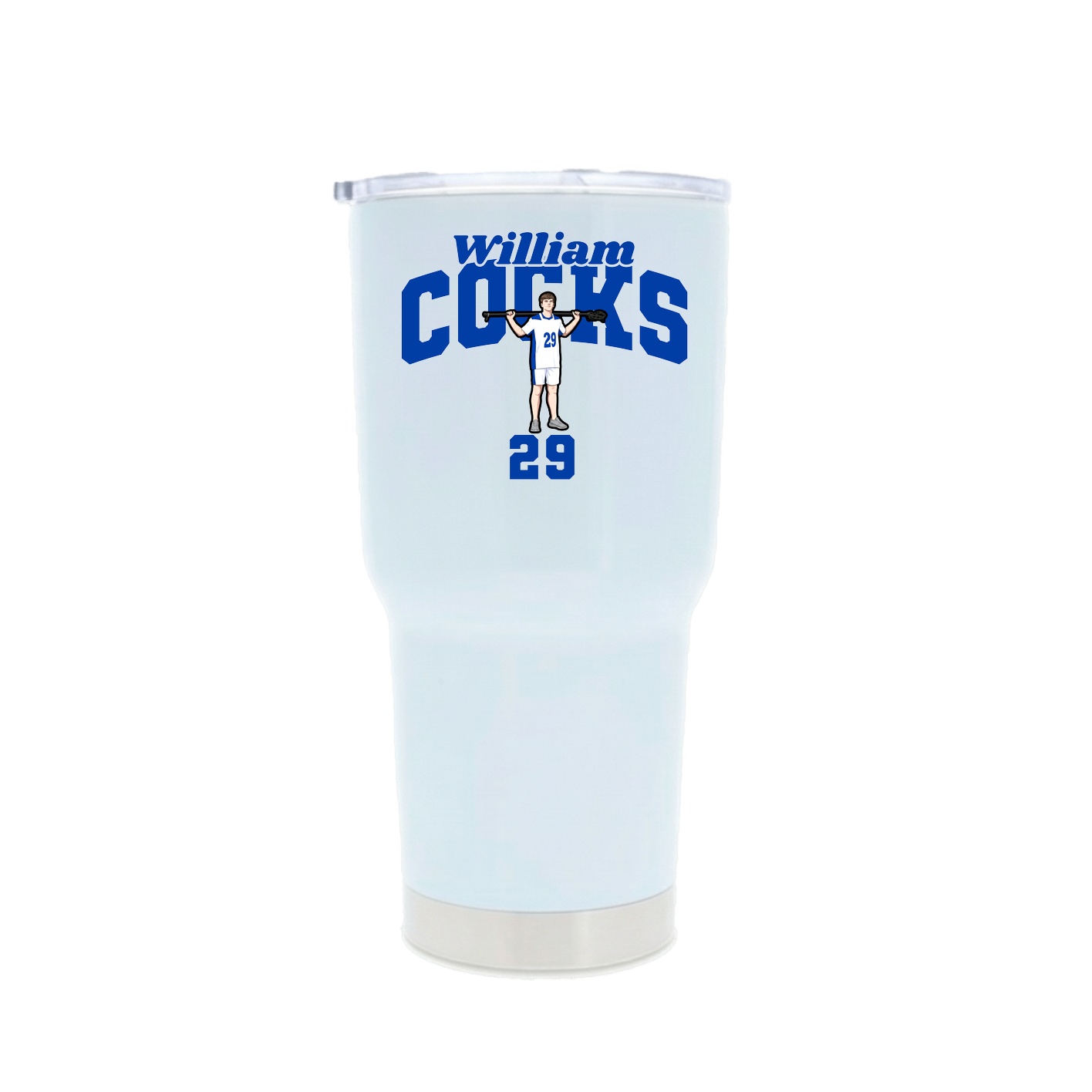 30oz Stainless Steel Tumbler — Signature Arch in White