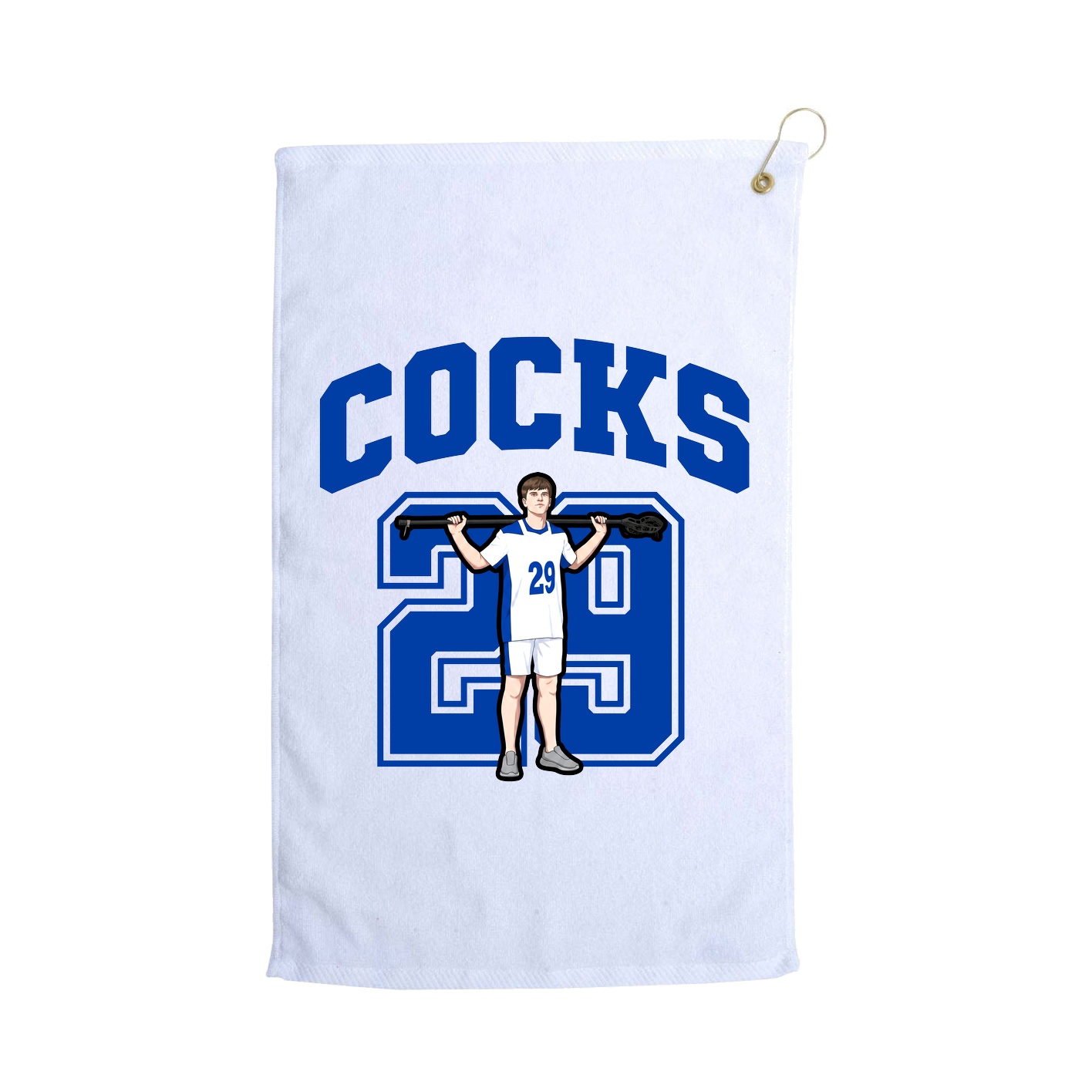 Golf Towel — Number in White
