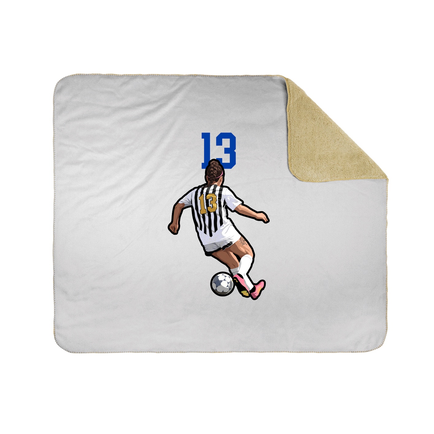 Throw Blanket — Number Top in White