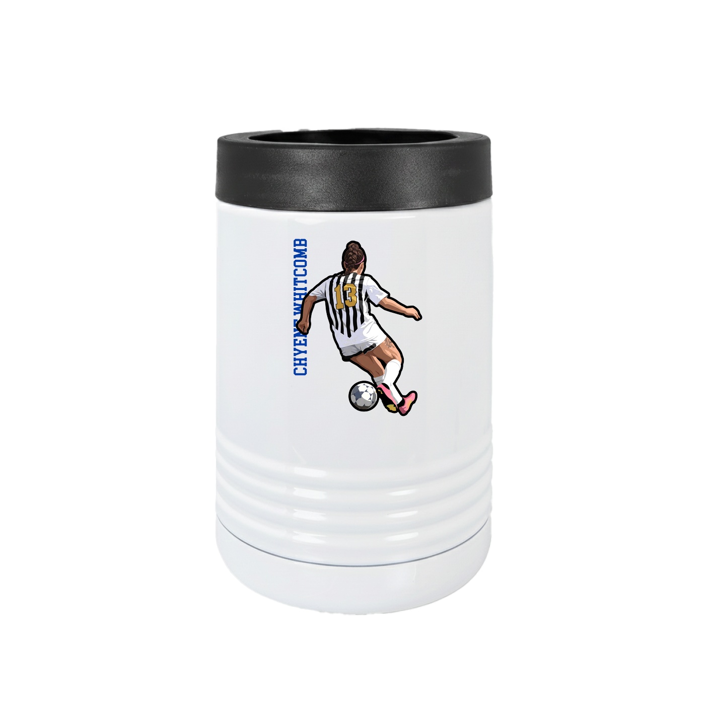 Beverage Holder — Name Vertical in White