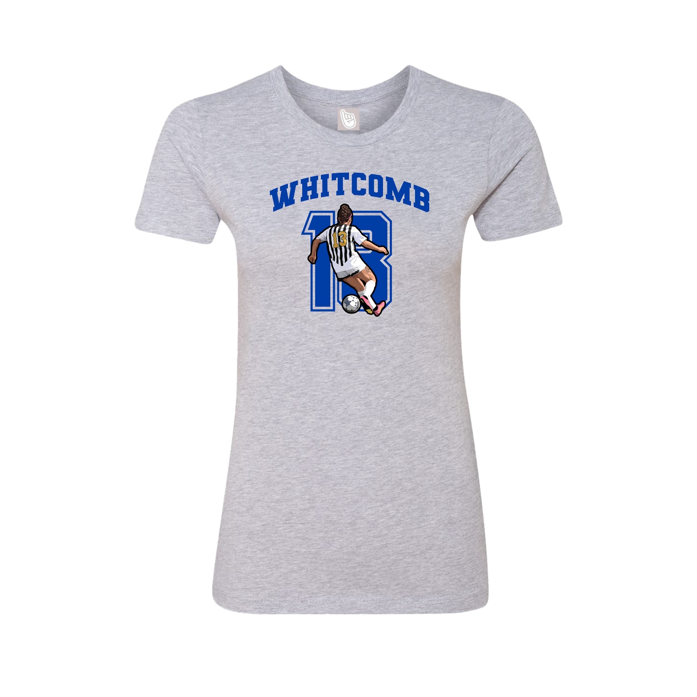 Fitted Women's Tee — Number in Grey