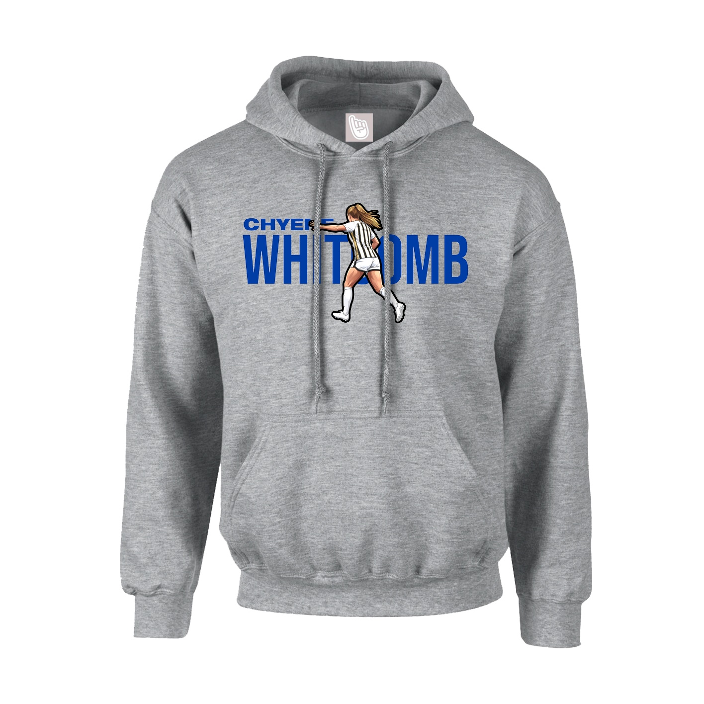 Hoodie — Player Name in Grey