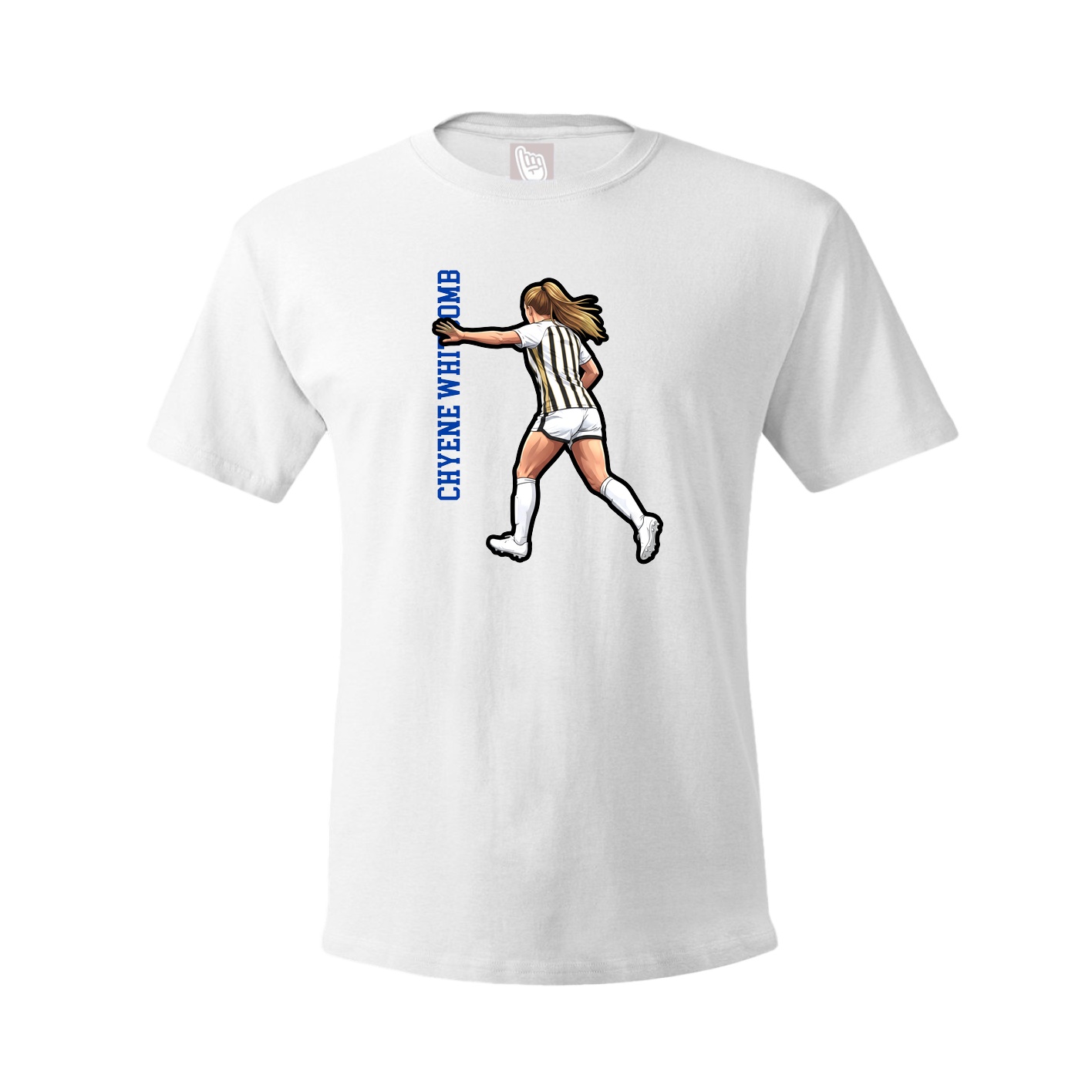 Tee — Name Vertical in White