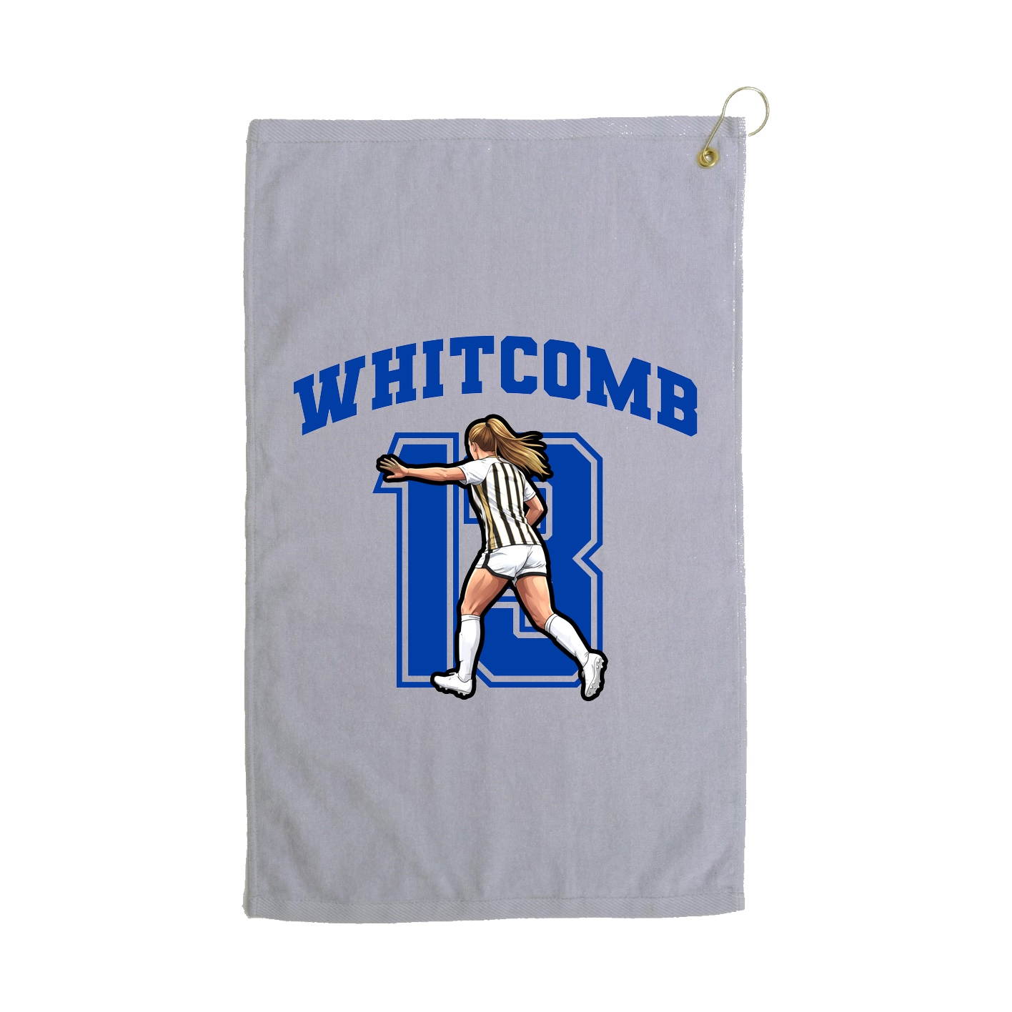 Golf Towel — Number in Grey