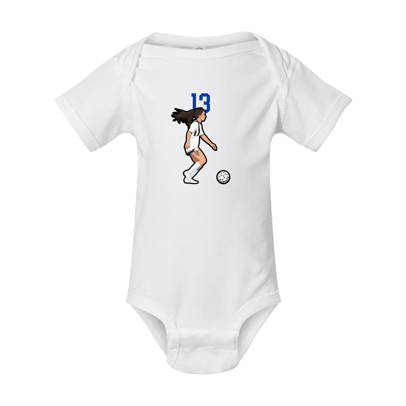 Baby Onesie — Number Top in White