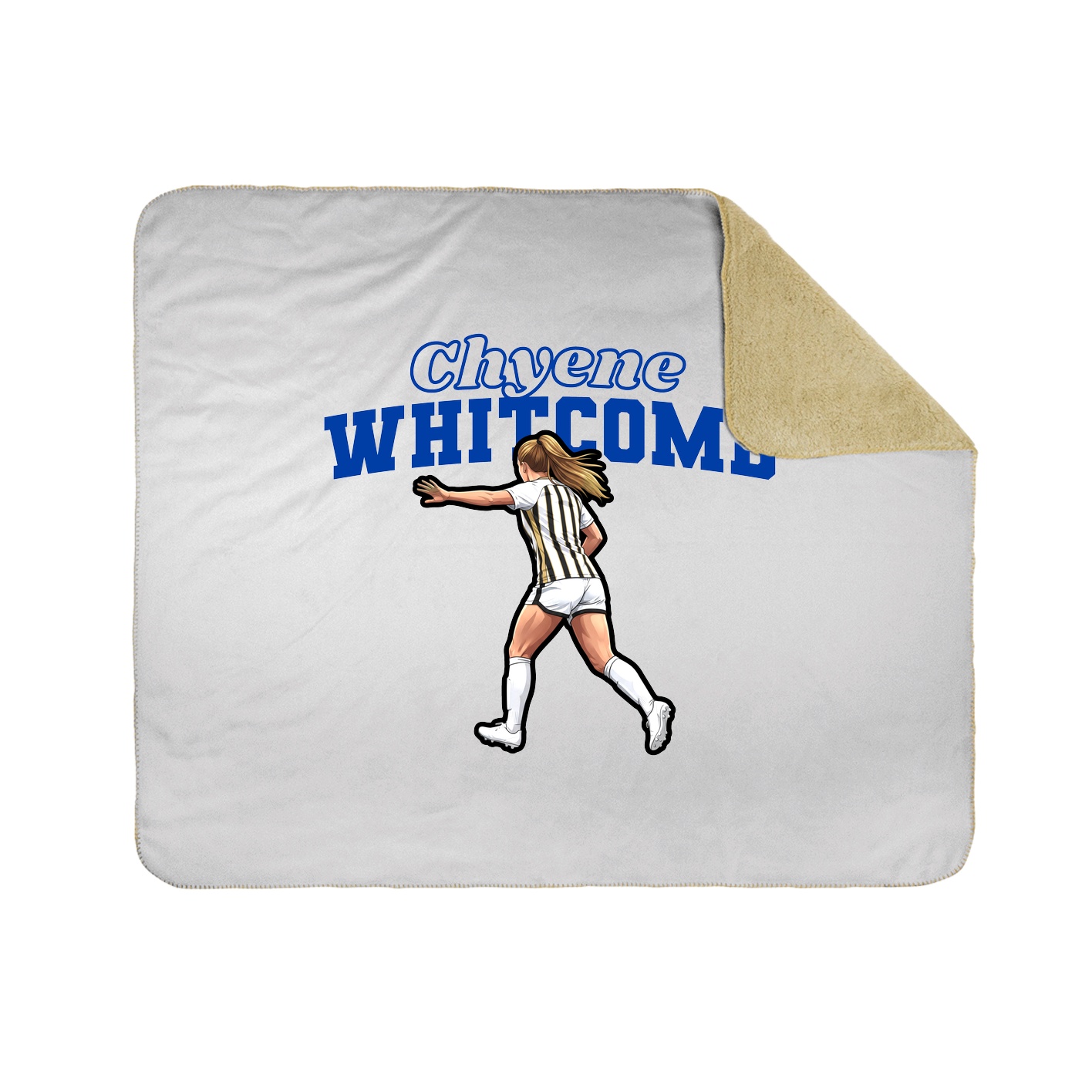 Throw Blanket — Name Arch in White