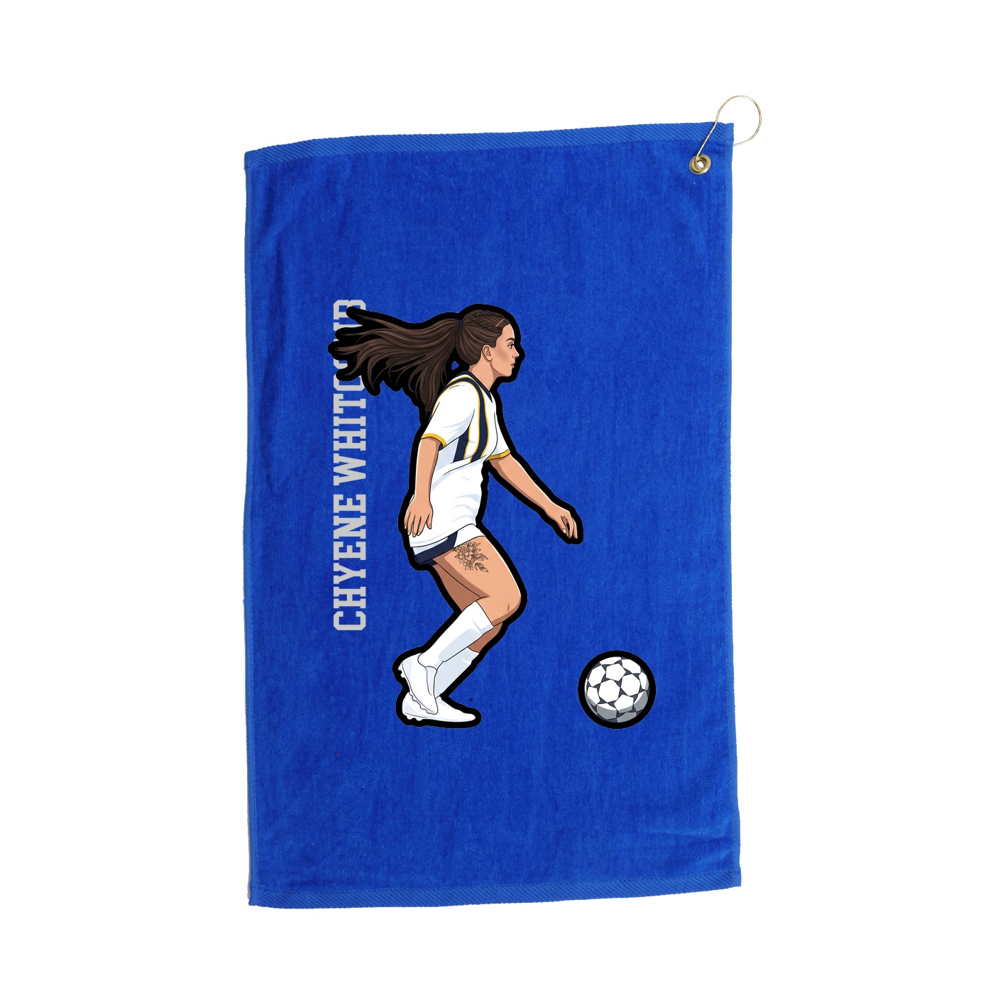 Golf Towel — Name Vertical in Royal