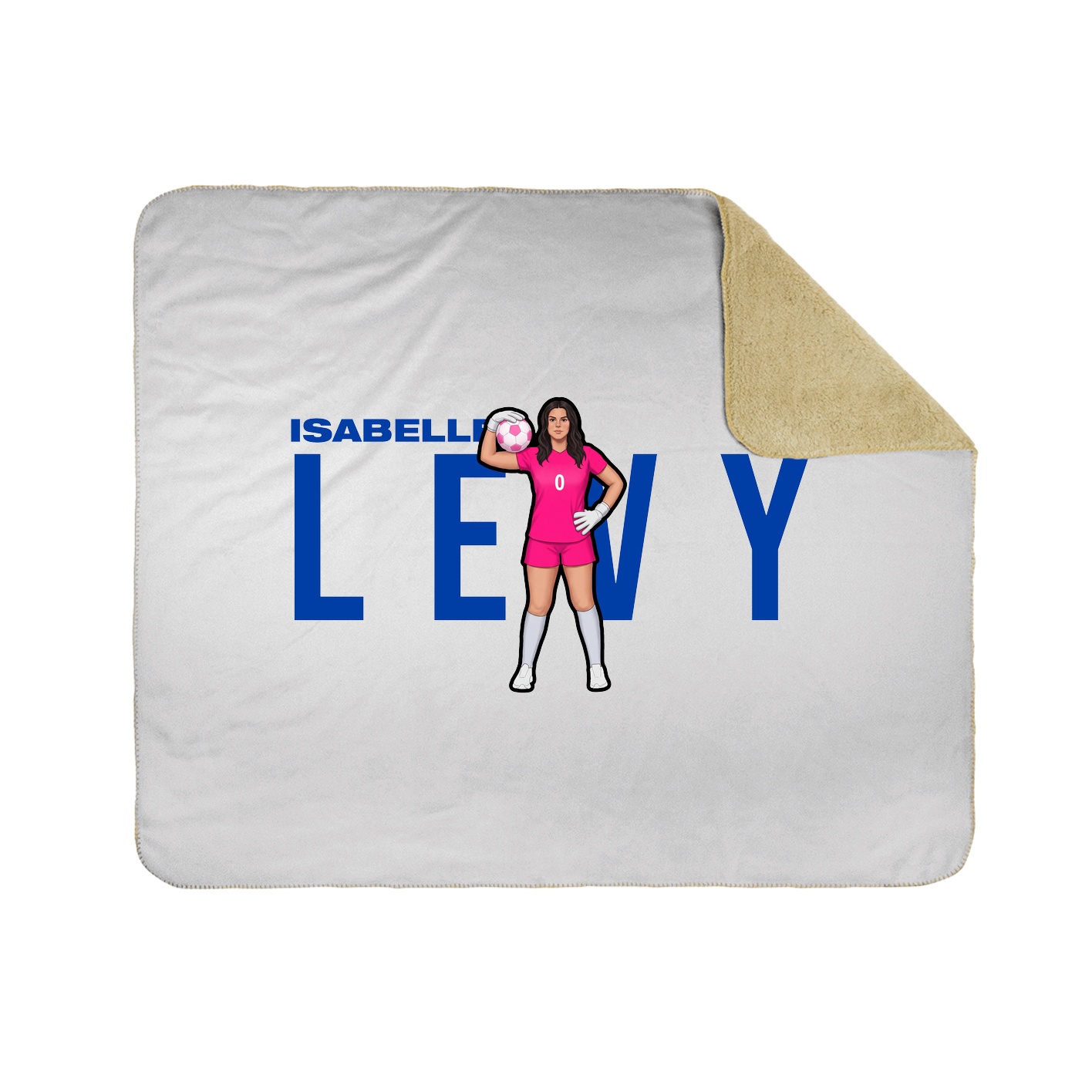 Throw Blanket — Player Name in White