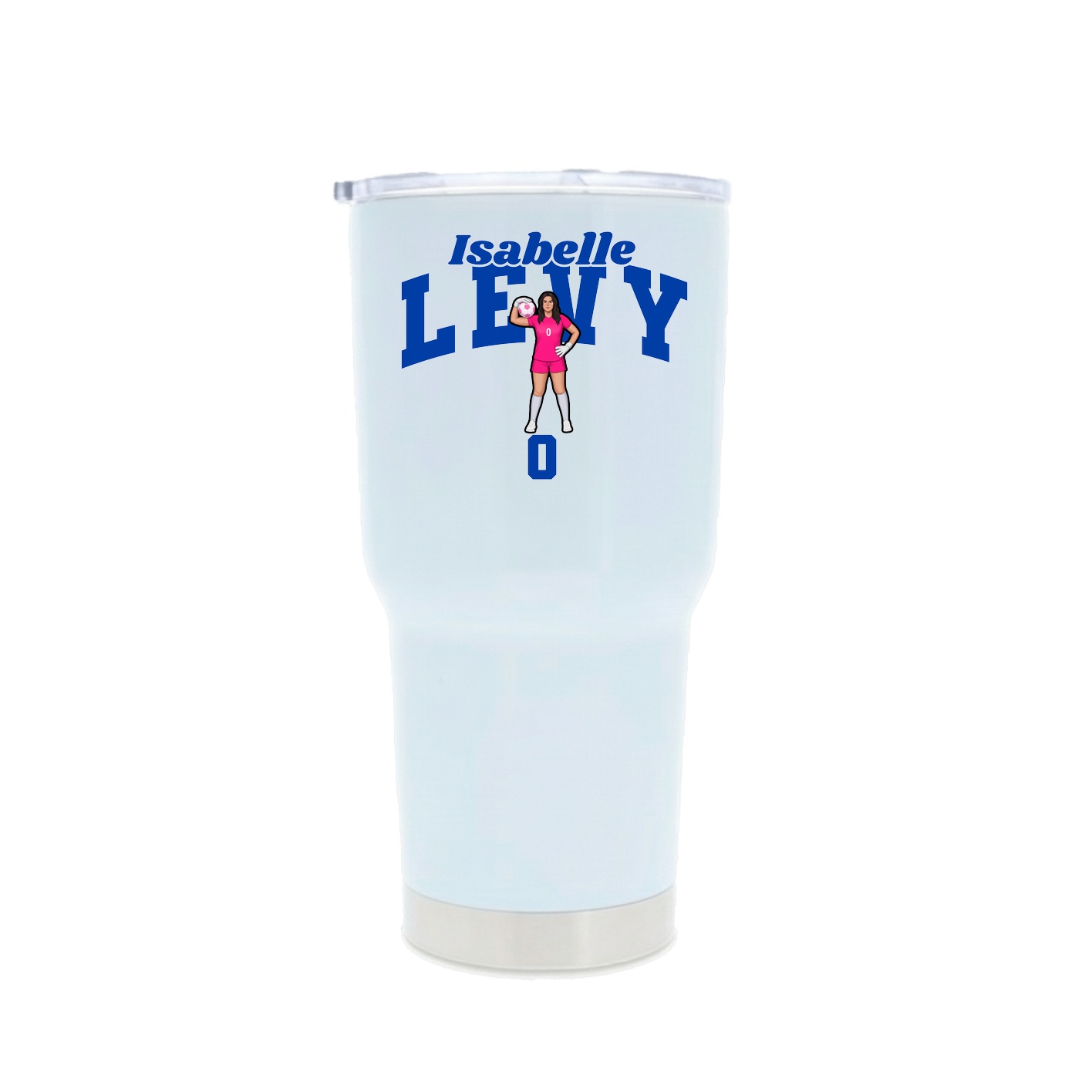 30oz Stainless Steel Tumbler — Signature Arch in White