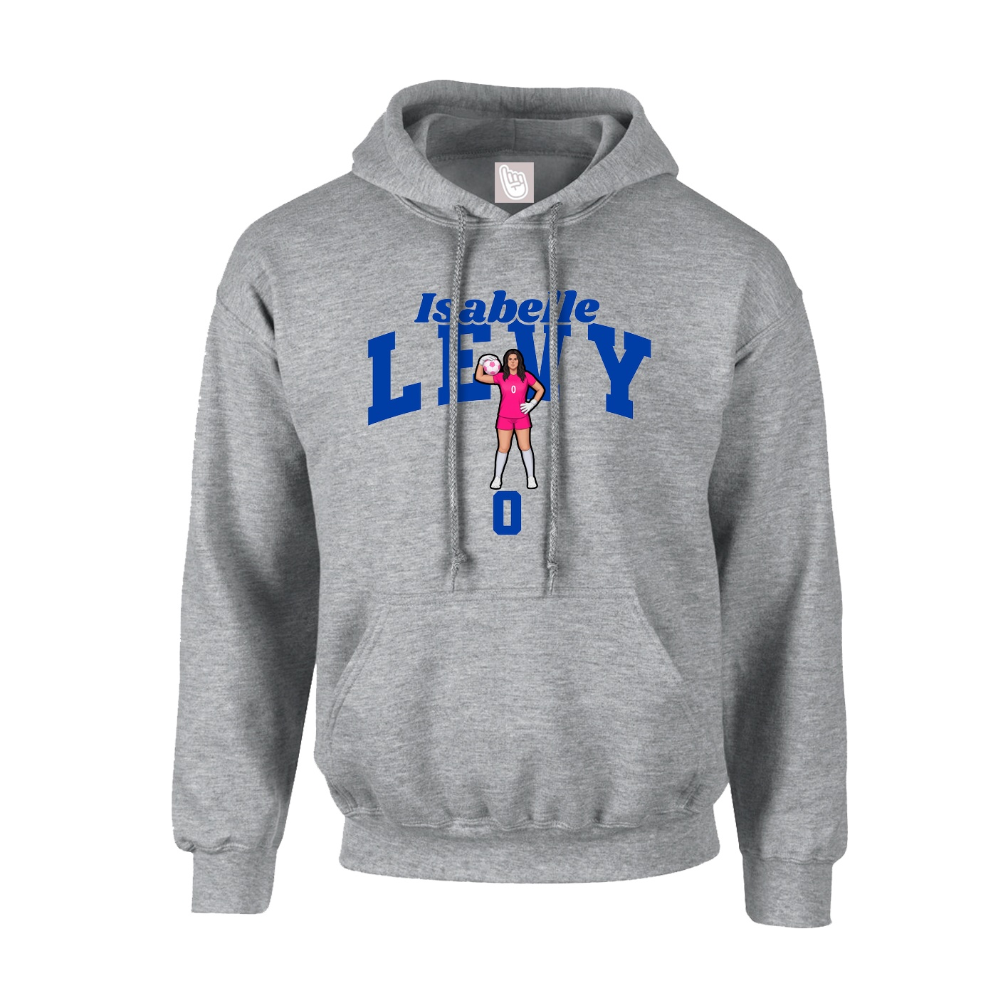 Youth Hoodie — Signature Arch in Grey
