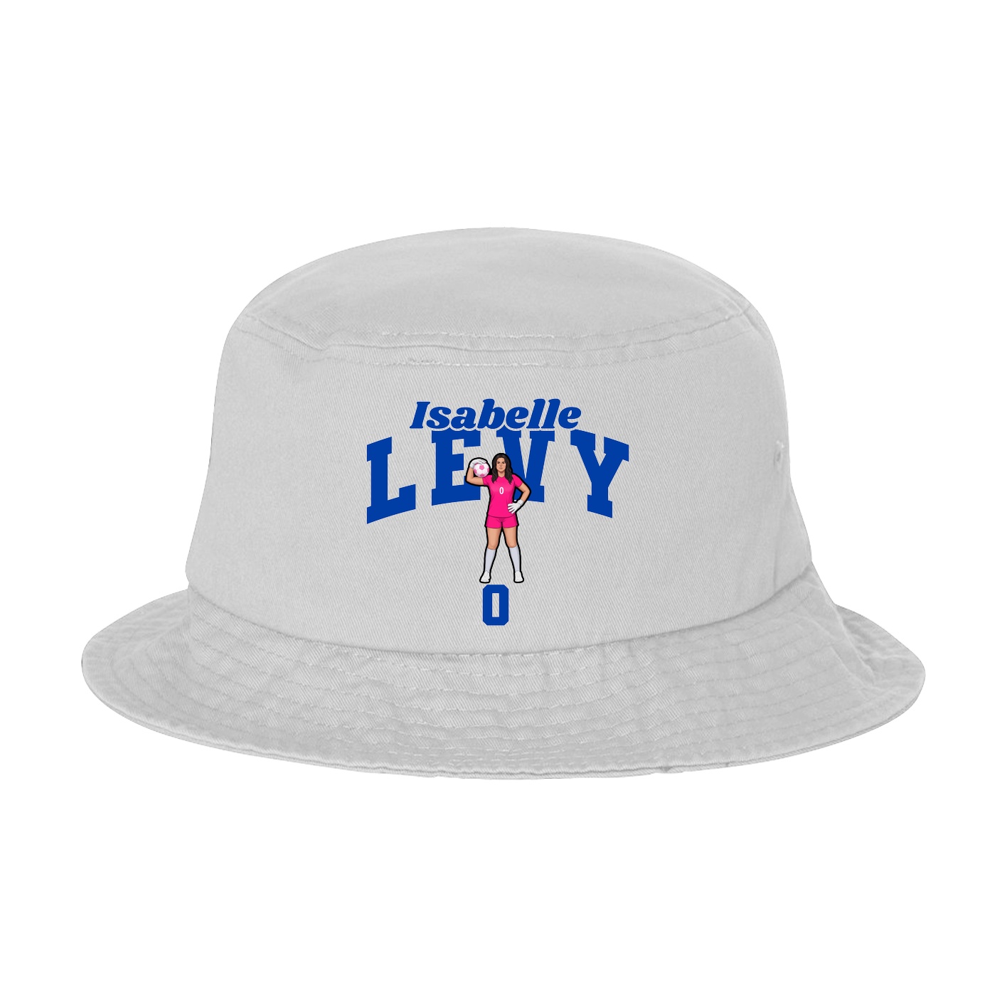 Bucket Cap — Signature Arch in White