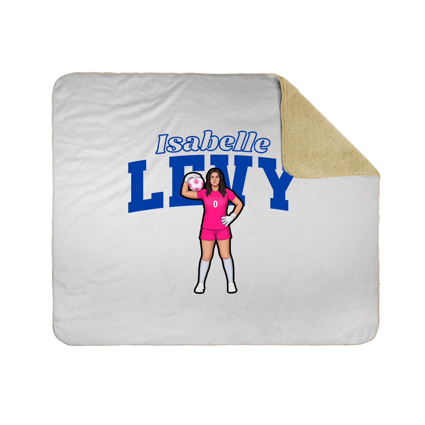 Throw Blanket — Name Arch in White