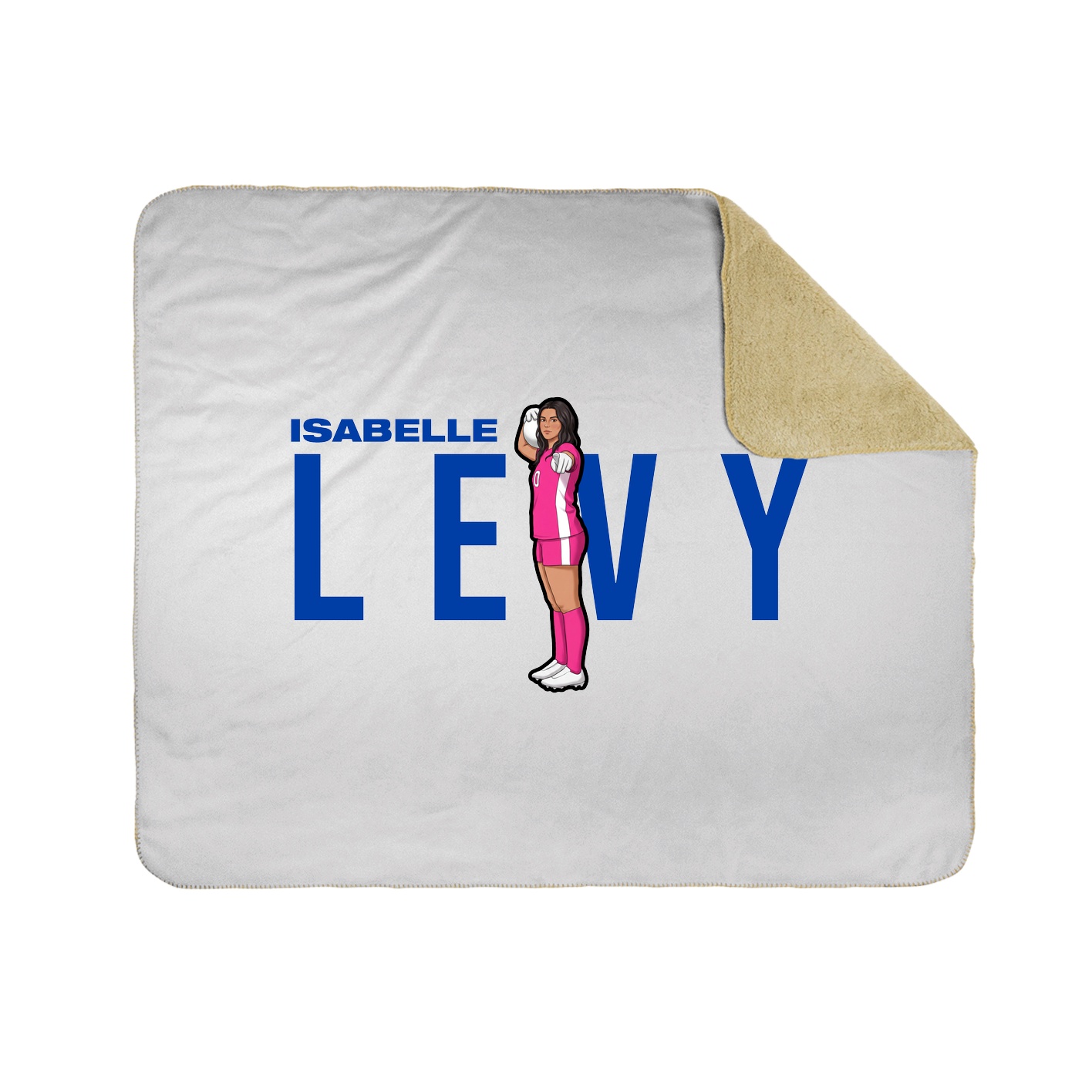 Throw Blanket — Player Name in White