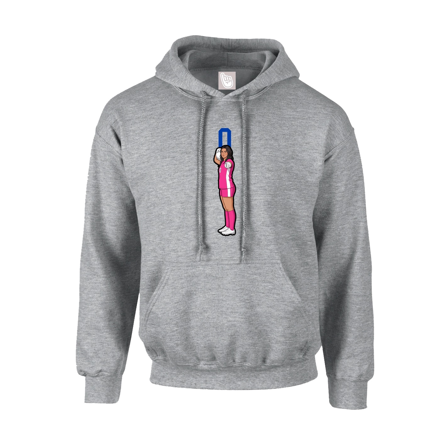 Youth Hoodie — Number Top in Grey