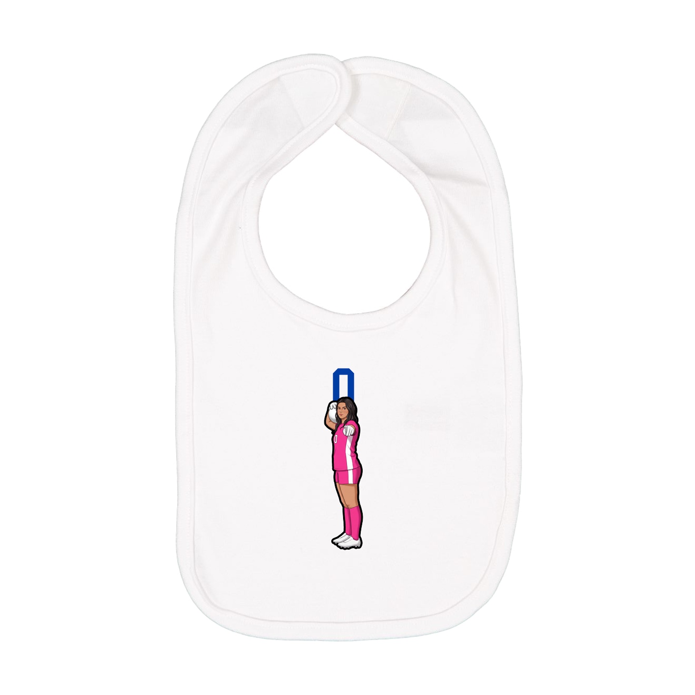 Infant Bib — Number Top in White