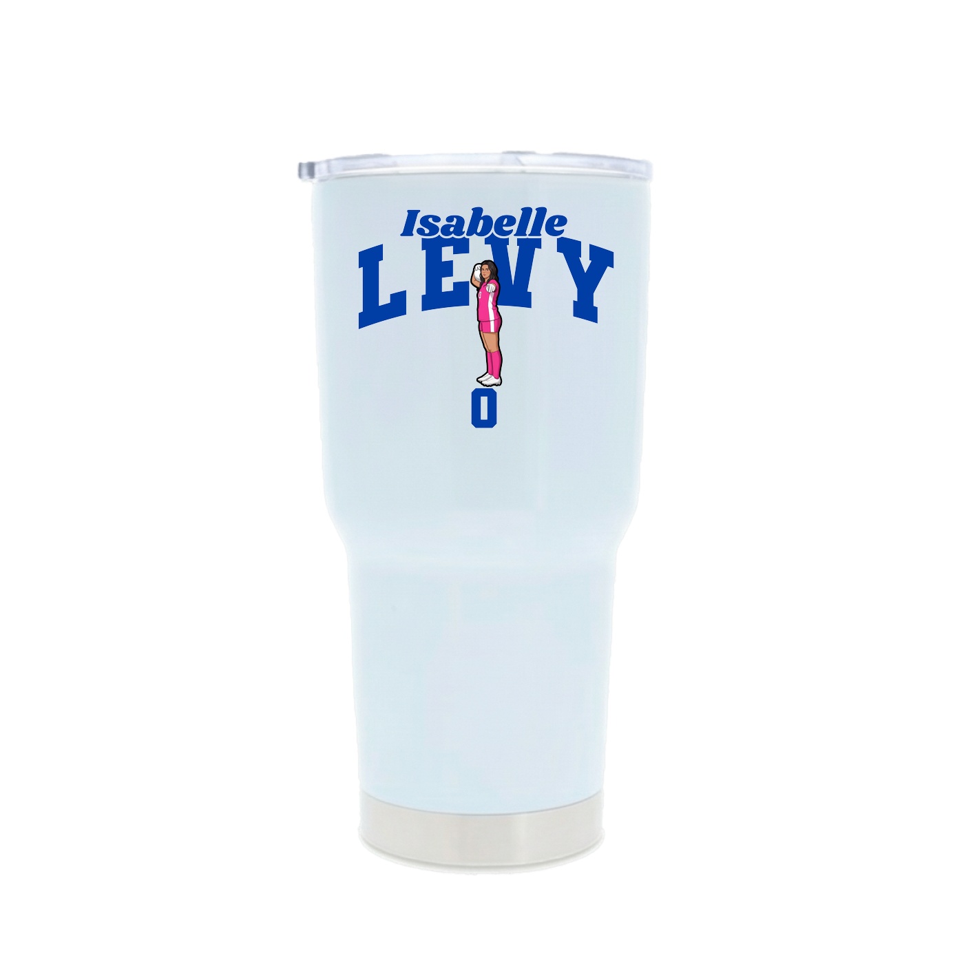 30oz Stainless Steel Tumbler — Signature Arch in White