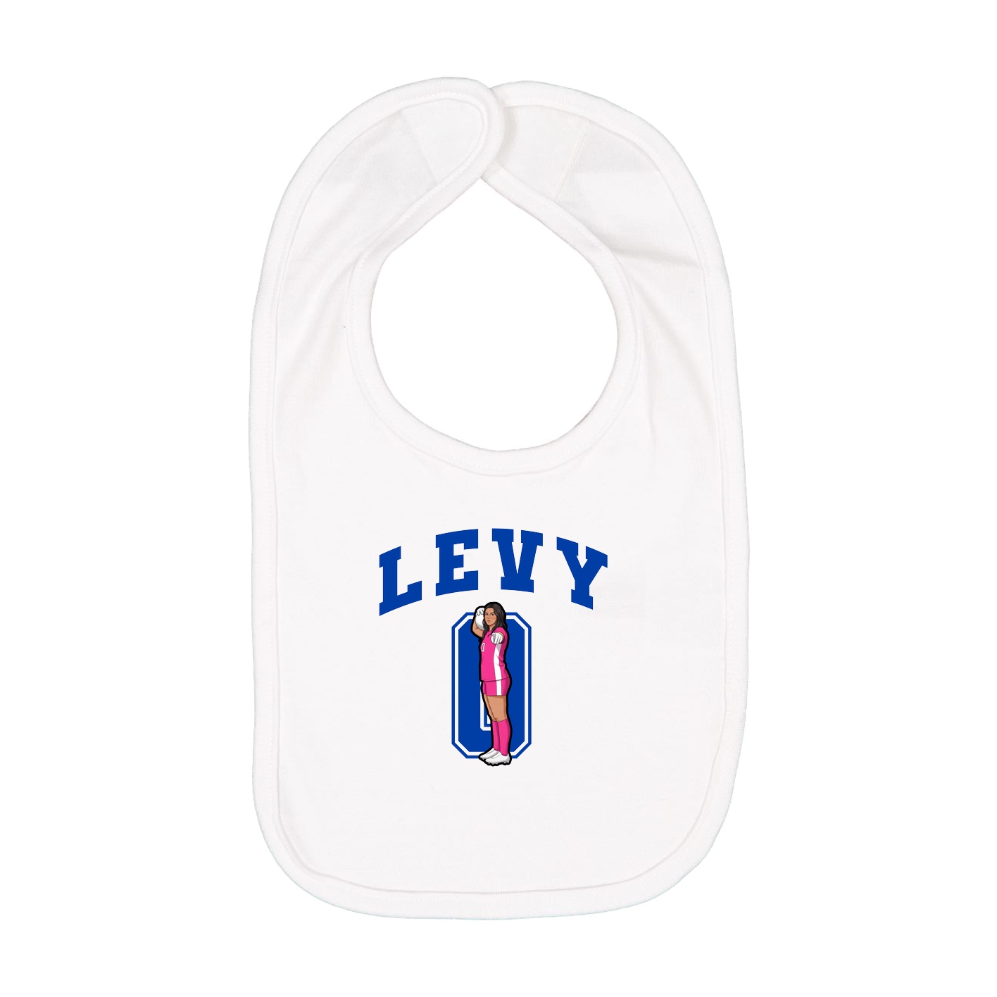 Infant Bib — Number in White