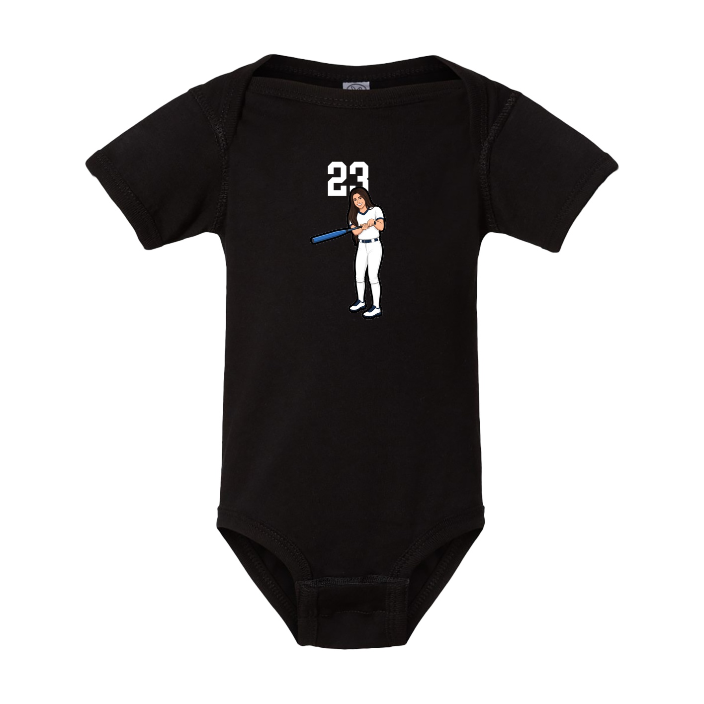 Baby Onesie — Number Top in Black