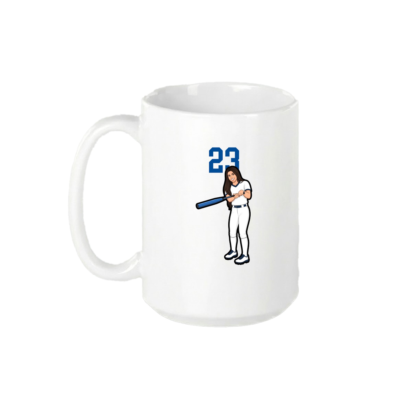 15oz Coffee Mug — Number Top in White