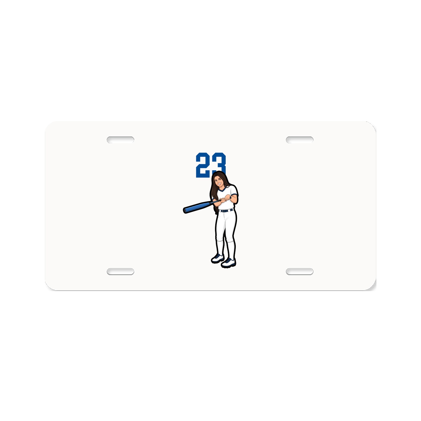 License Plate — Number Top in Classic