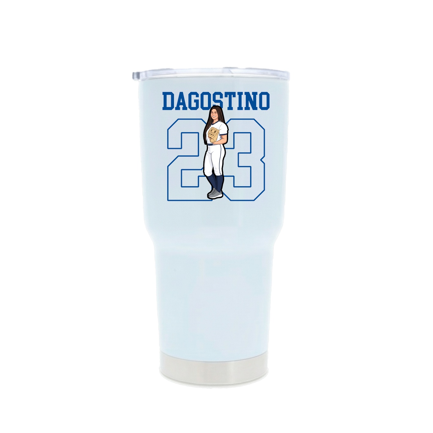 30oz Stainless Steel Tumbler — Shirsey in White