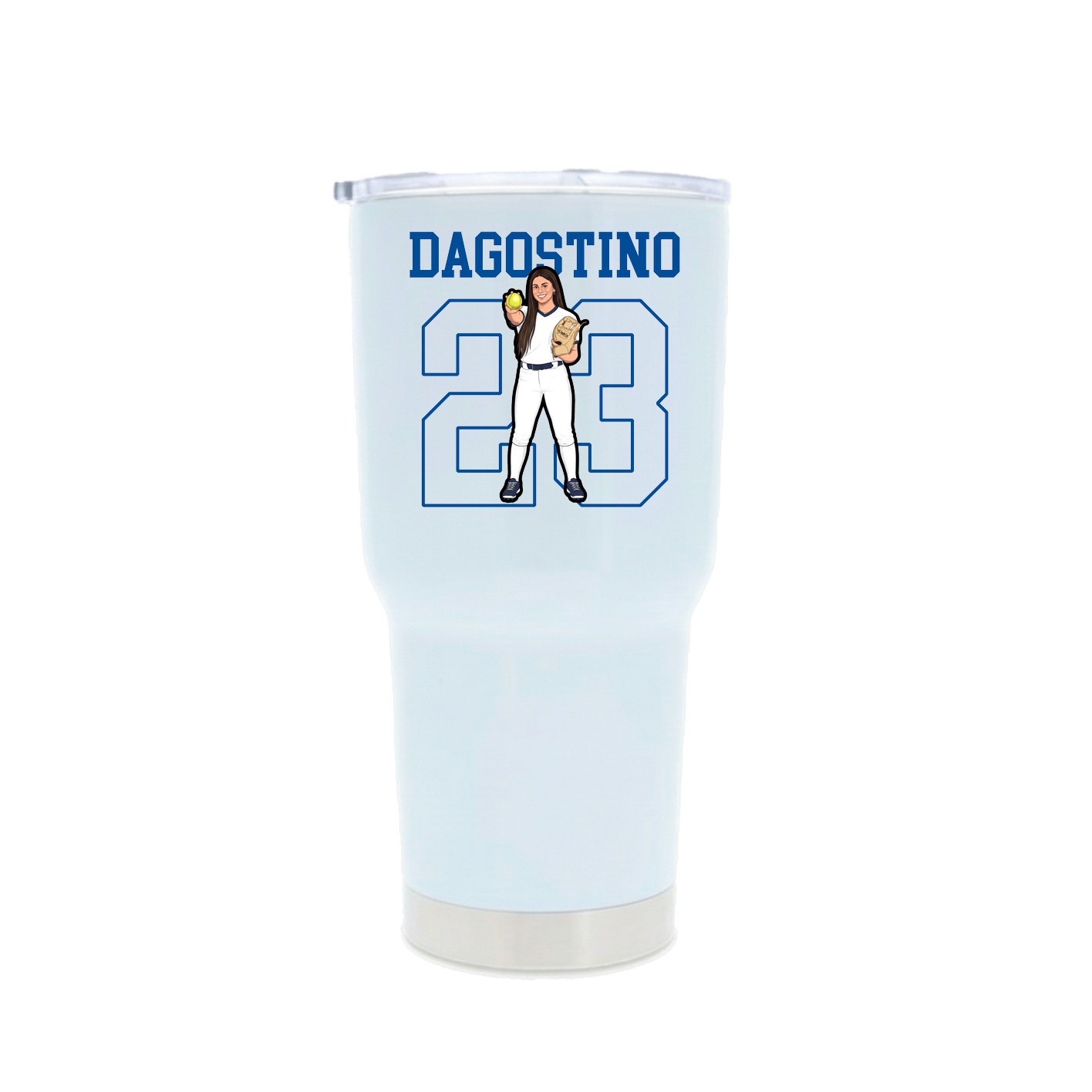 30oz Stainless Steel Tumbler — Shirsey in White