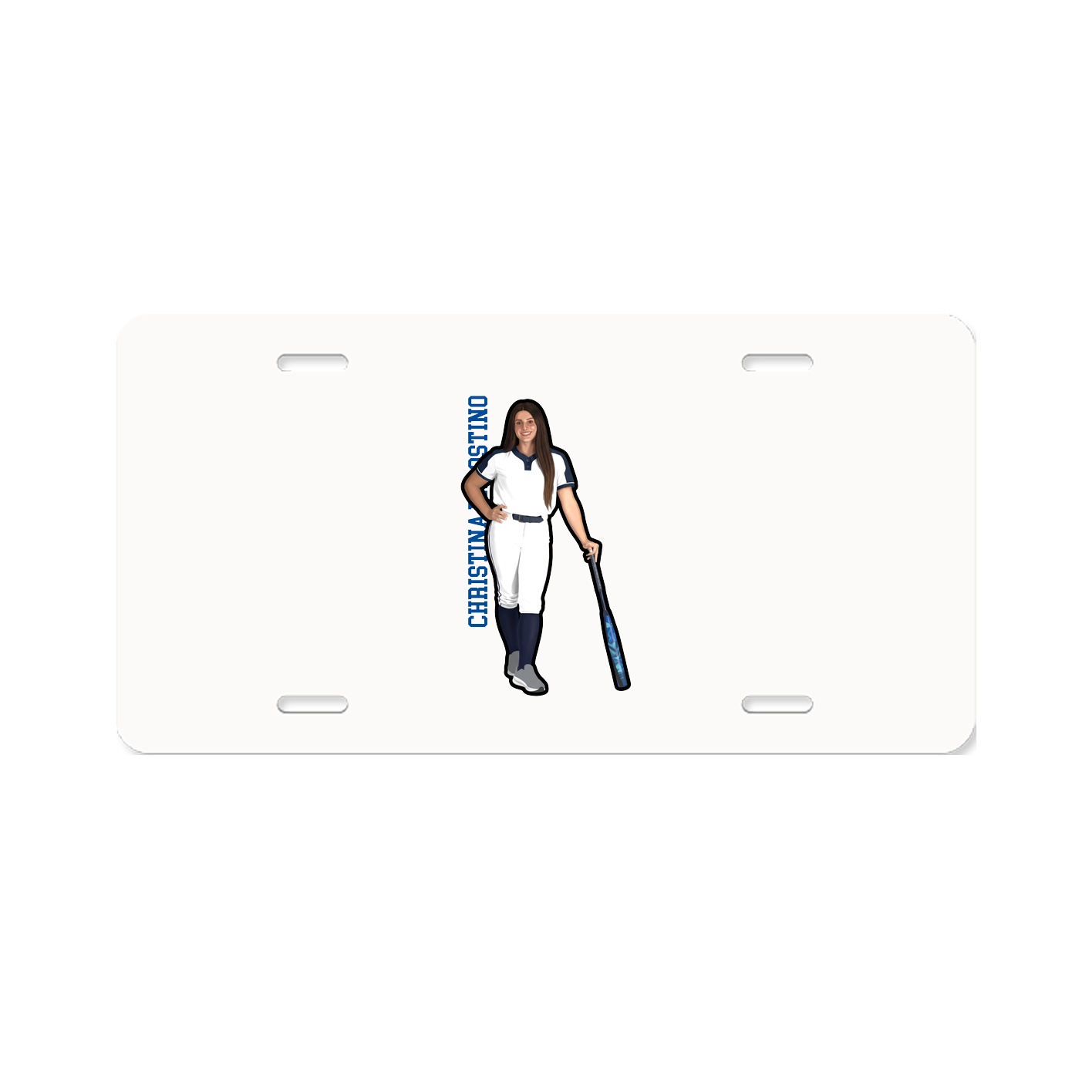 License Plate — Name Vertical in Classic