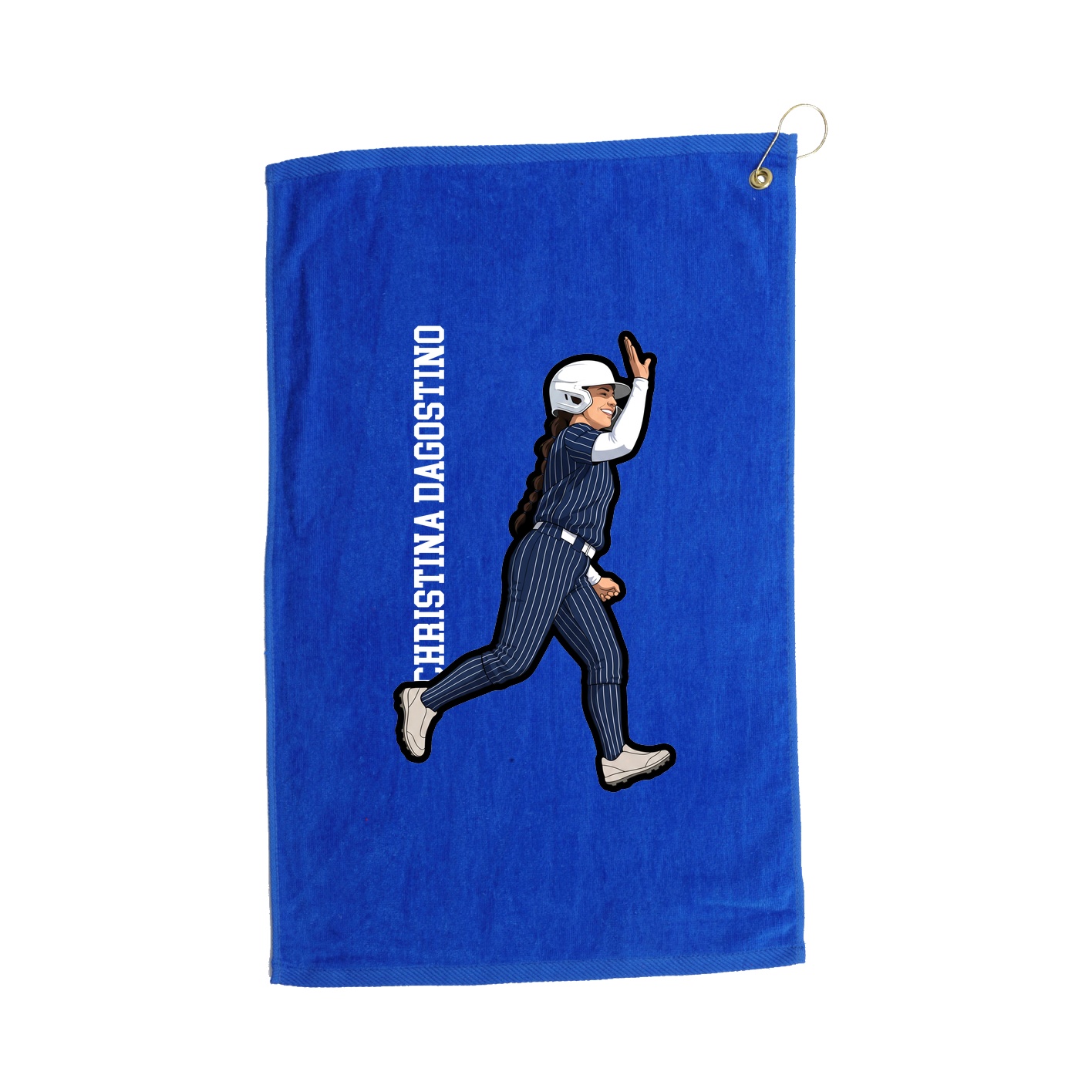 Golf Towel — Name Vertical in Royal