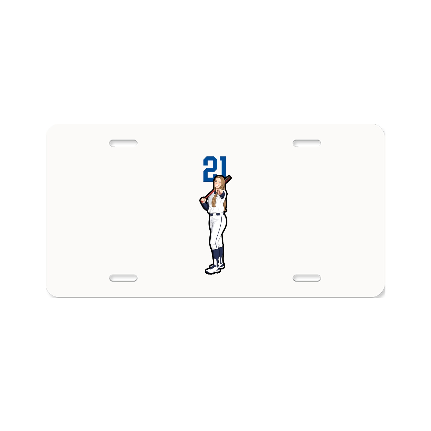 License Plate — Number Top in Classic