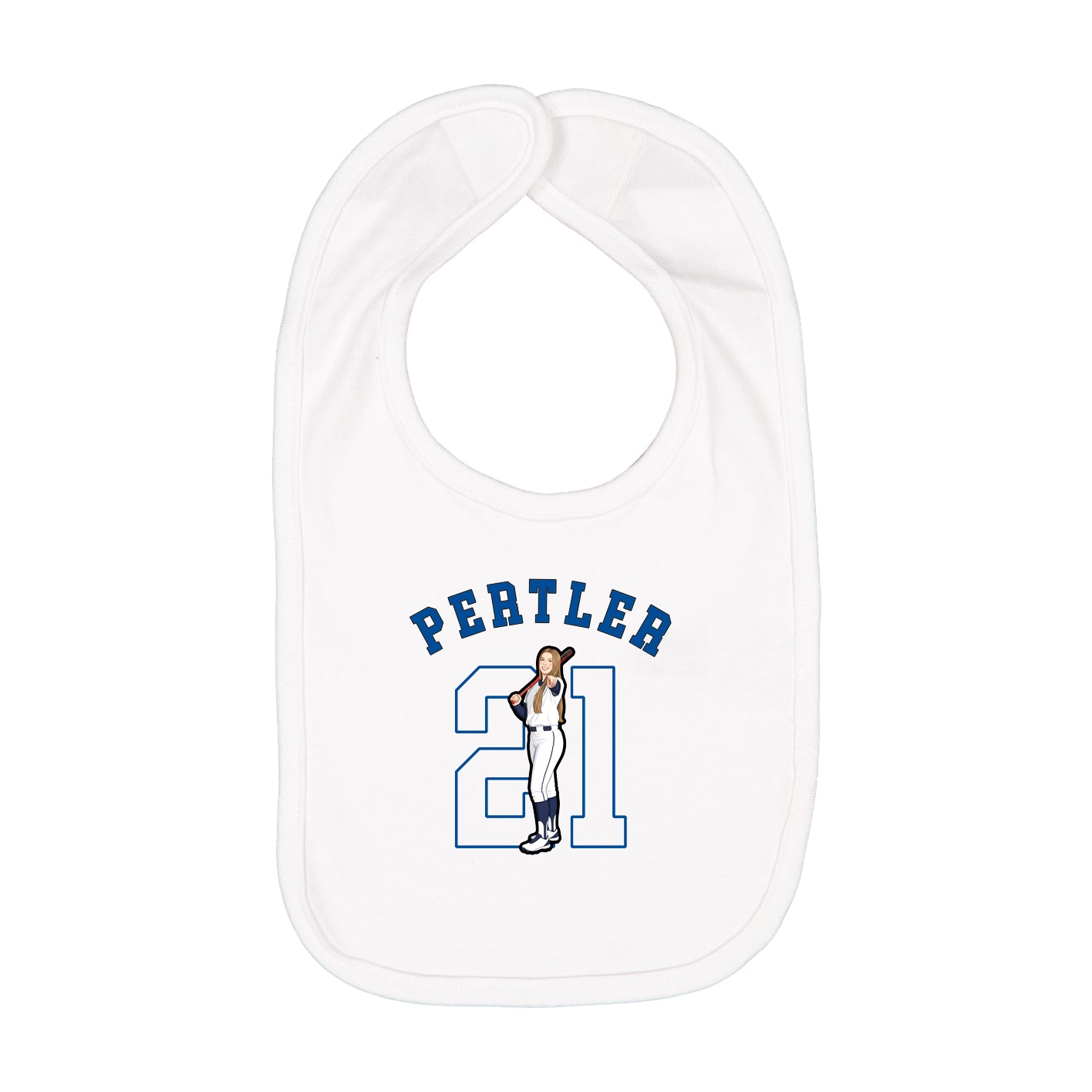 Infant Bib — Shirsey Arch in White