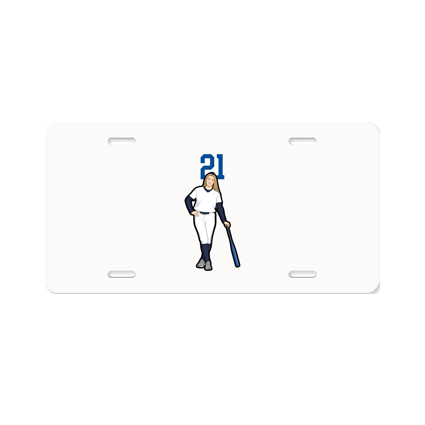 License Plate — Number Top in Classic