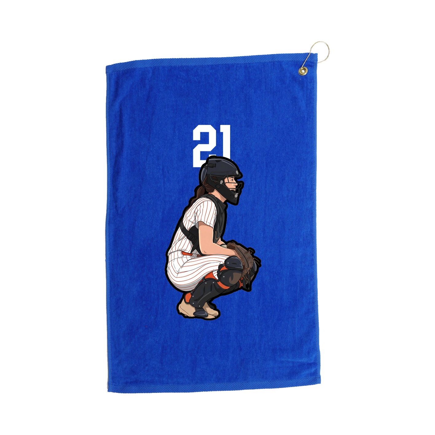 Golf Towel — Number Top in Royal