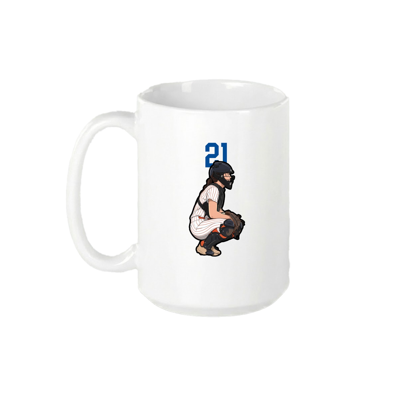 15oz Coffee Mug — Number Top in White