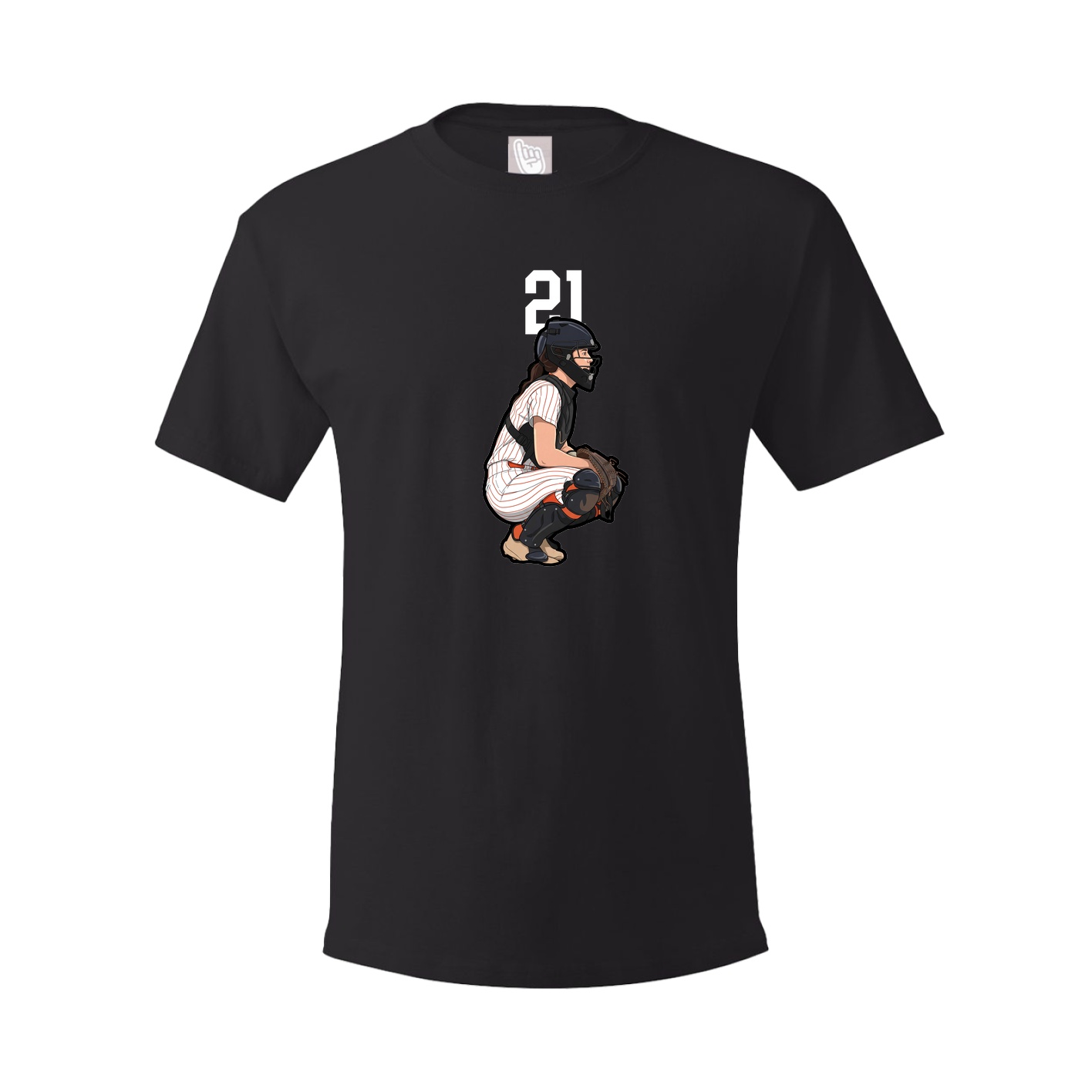 Youth Tee — Number Top in Black