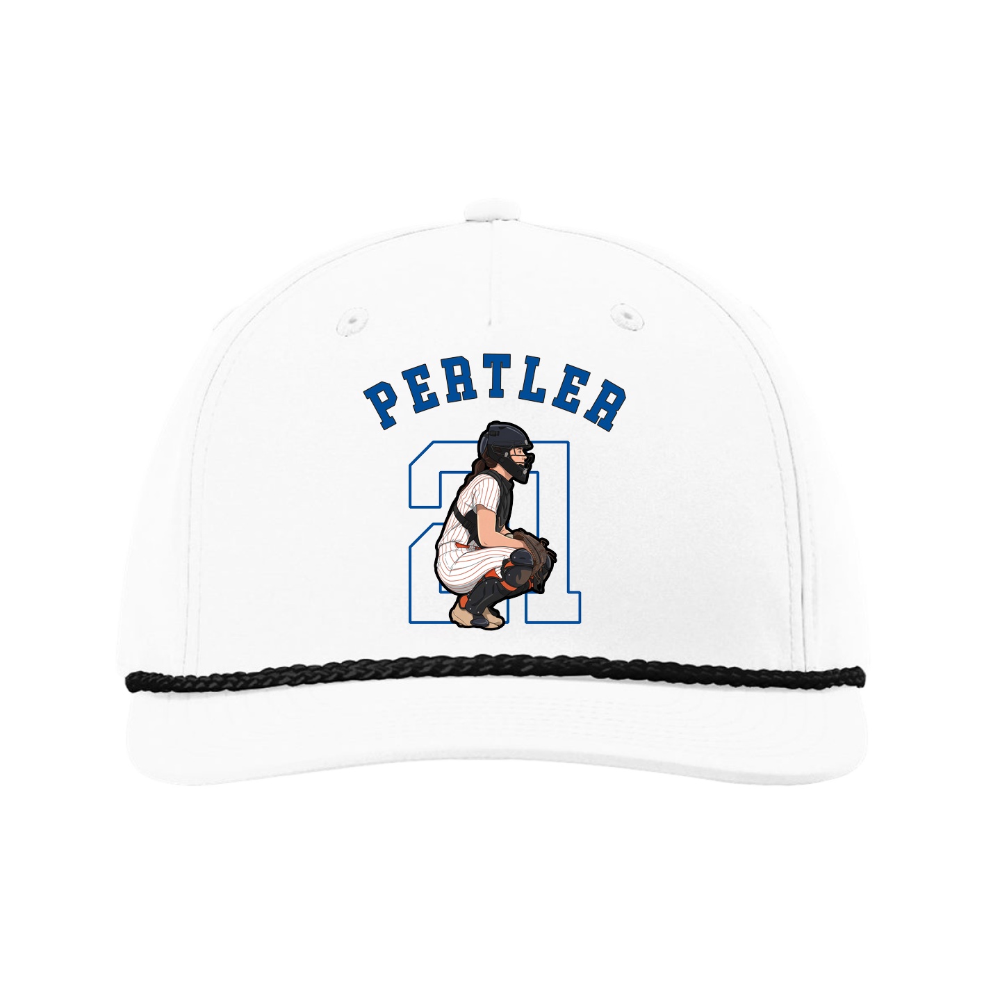 Five-Panel Classic Rope Cap — Shirsey Arch in White
