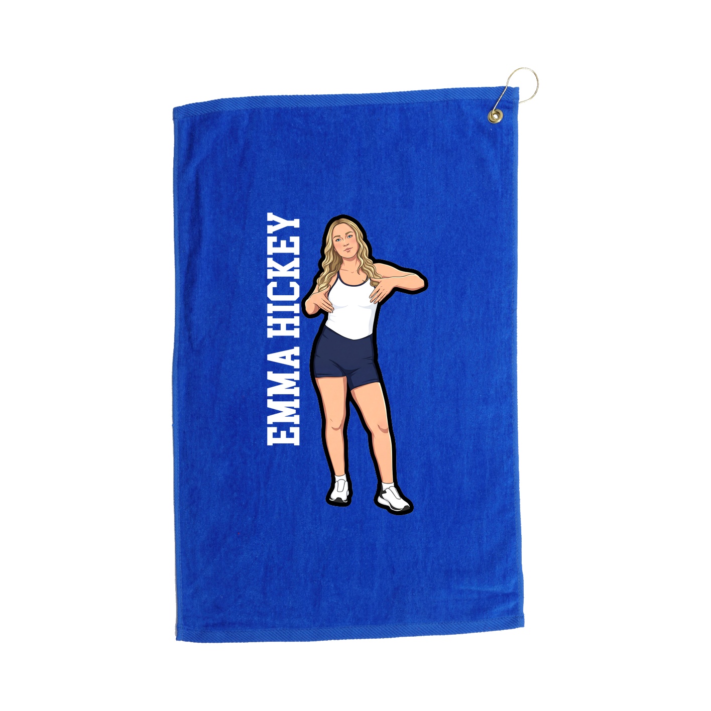 Golf Towel — Name Vertical in Royal