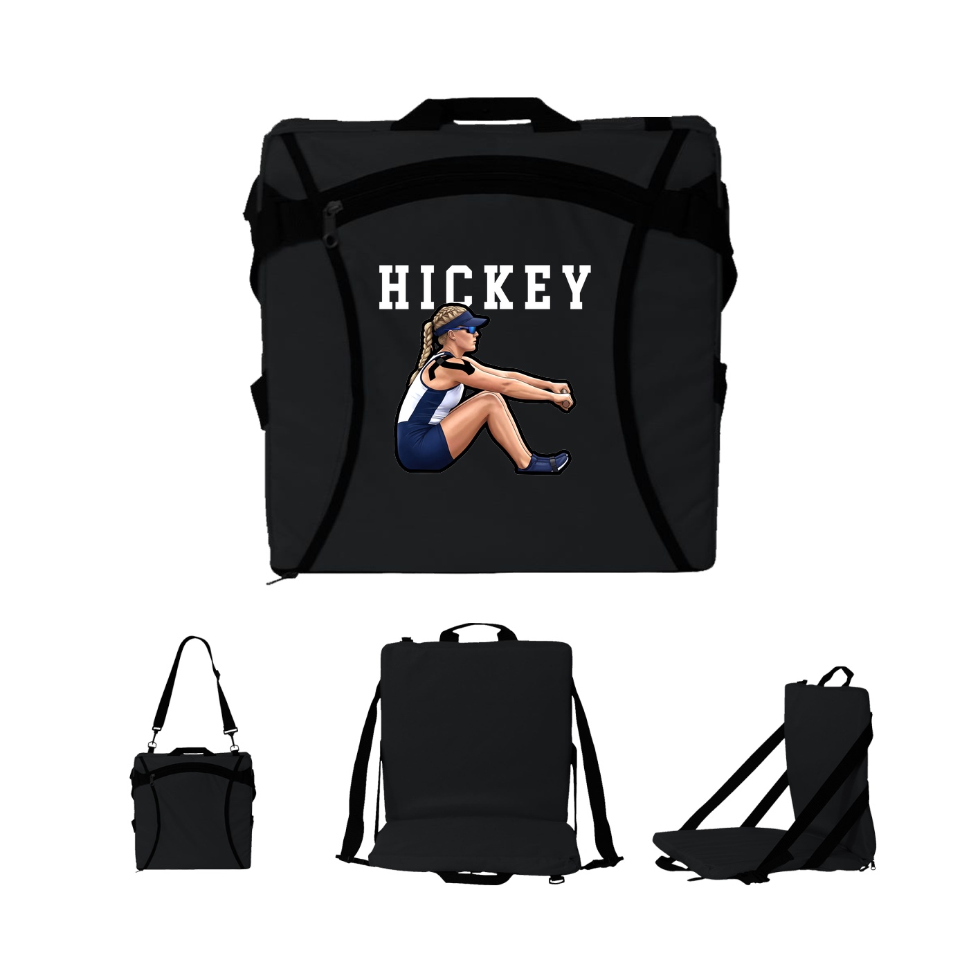 Folding Stadium Seat — Shirsey in Black