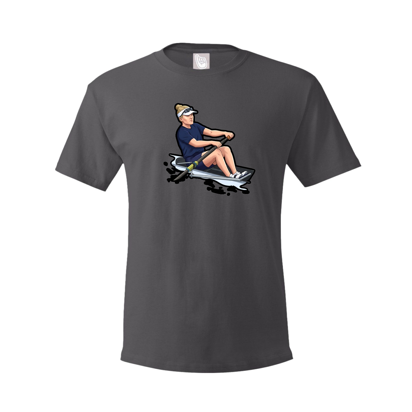 Tee — Name Vertical in Grey