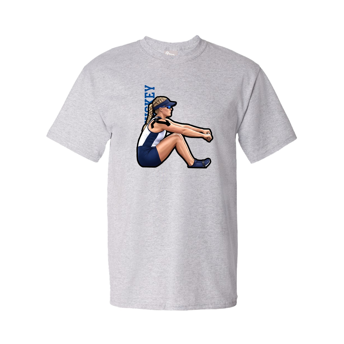 Youth Tee — Name Vertical in Grey