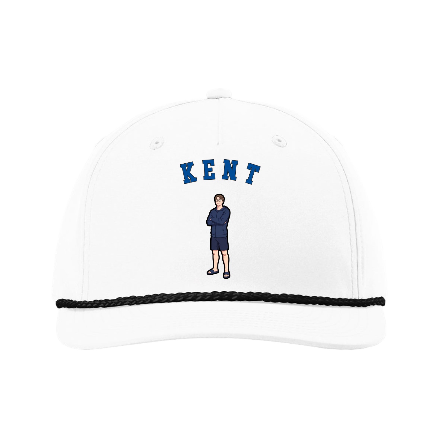 Five-Panel Classic Rope Cap — Shirsey Arch in White
