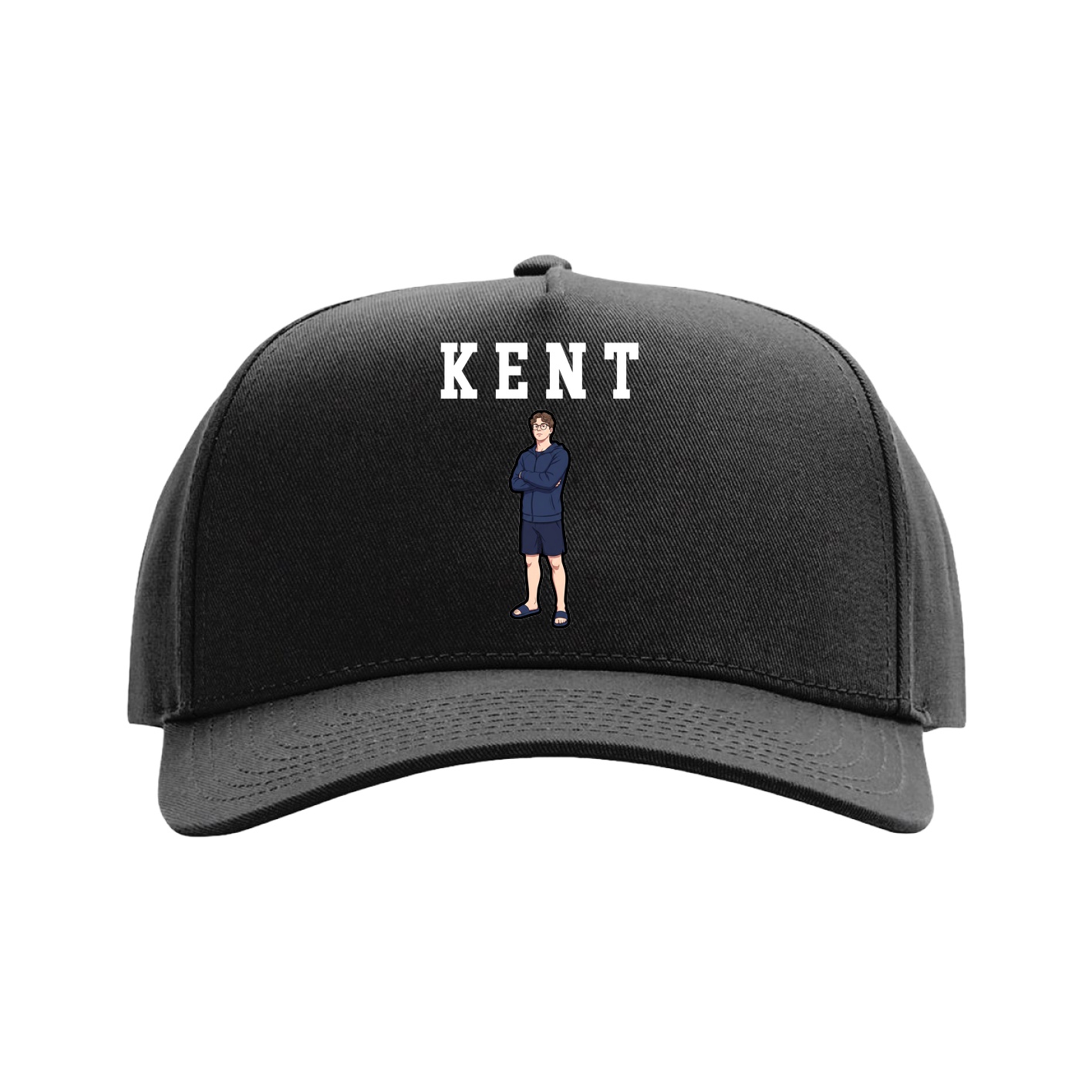 Full Fabric Five-Panel Champ Cap — Shirsey in Black