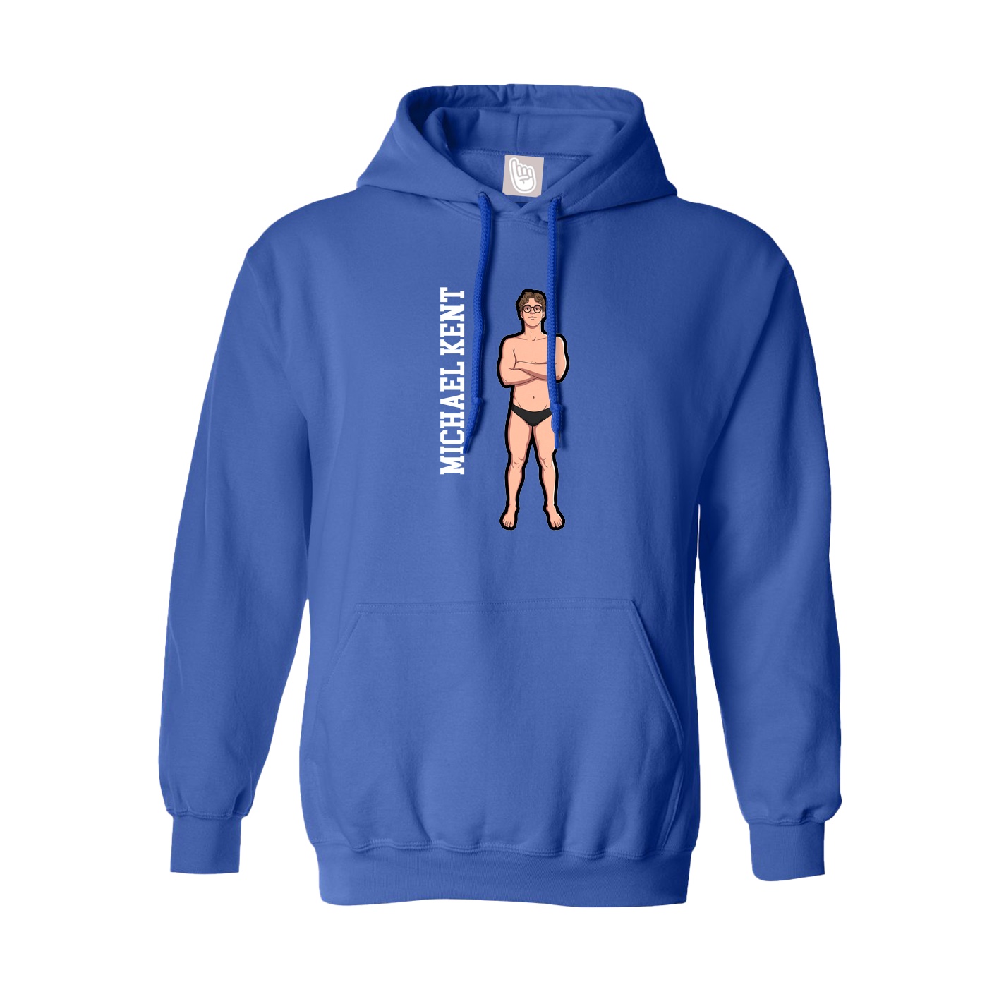 Youth Hoodie — Name Vertical in Royal