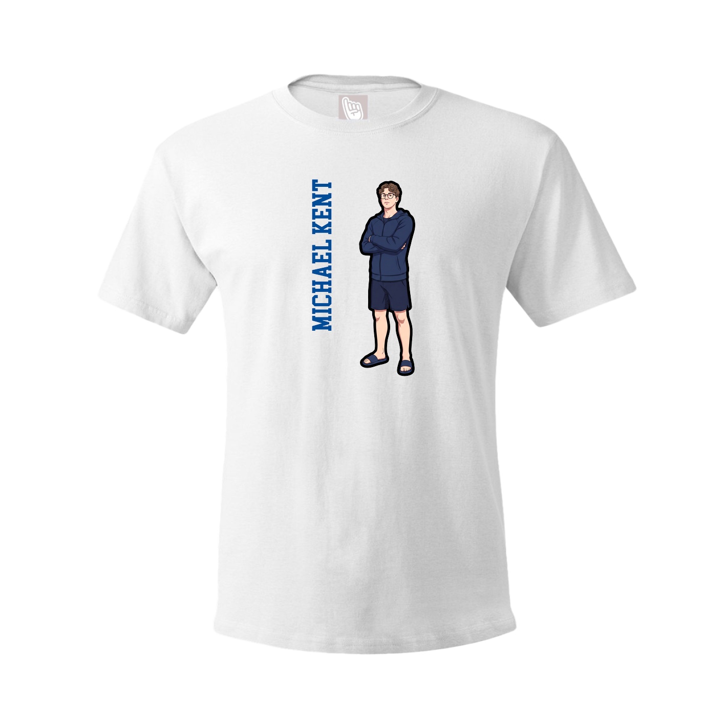 Tee — Name Vertical in White