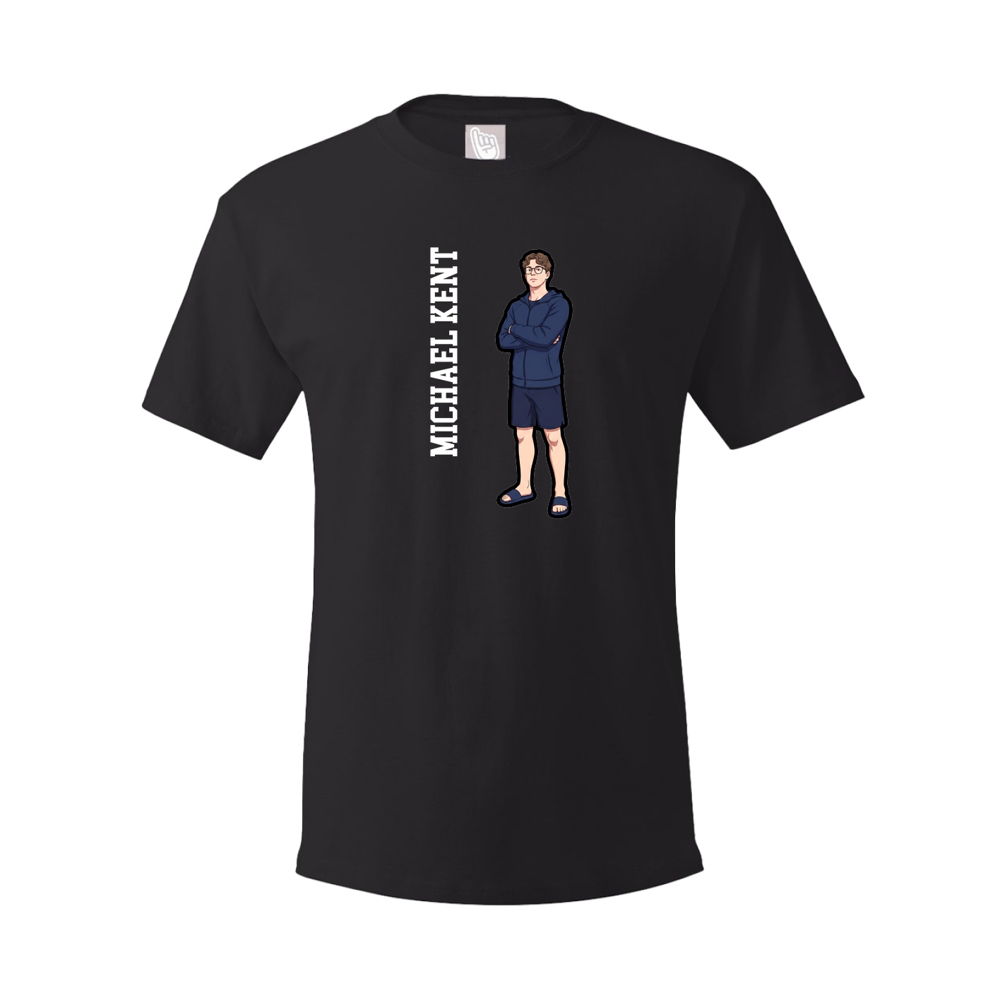 Youth Tee — Name Vertical in Black