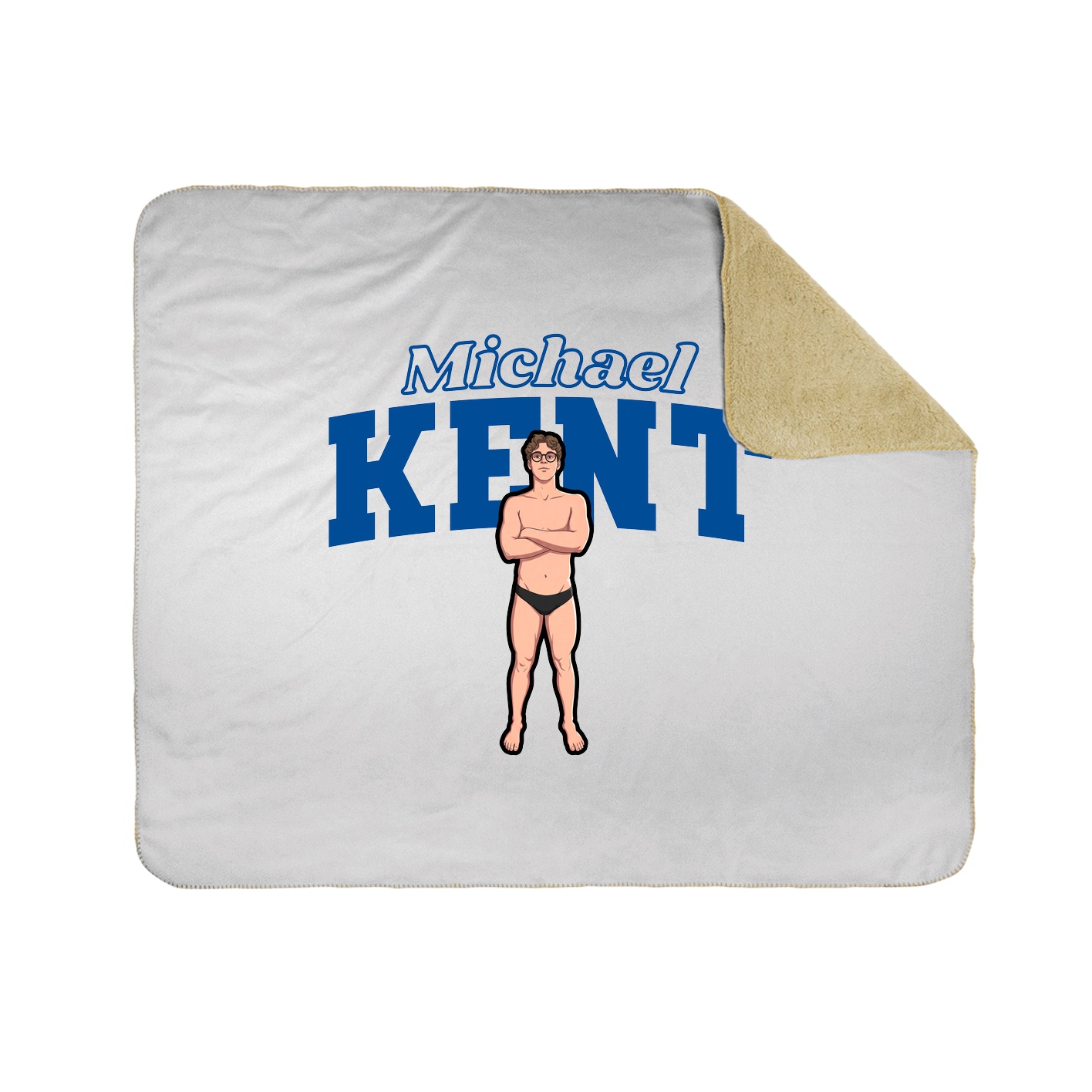 Throw Blanket — Name Arch in White
