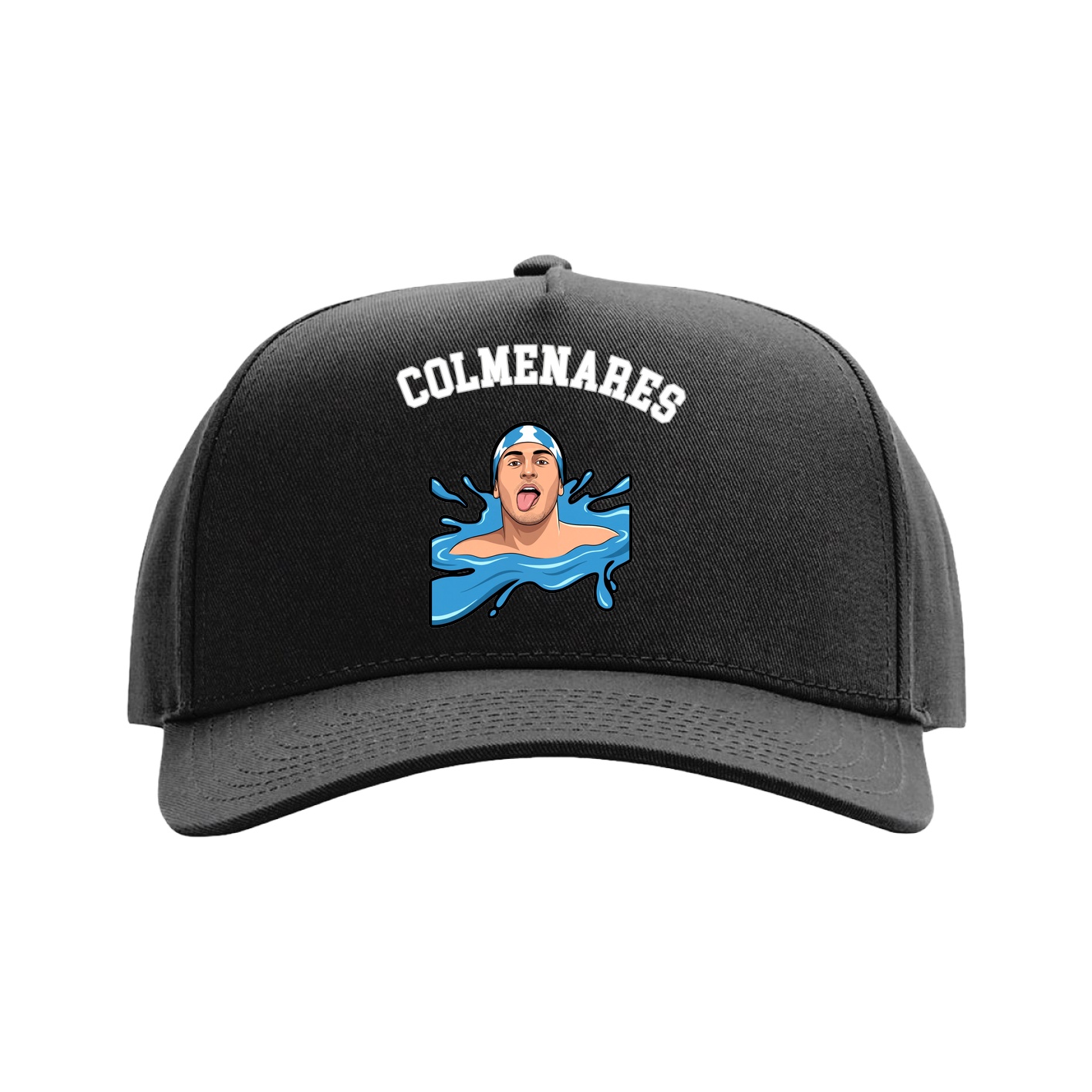 Full Fabric Five-Panel Champ Cap — Shirsey Arch in Black