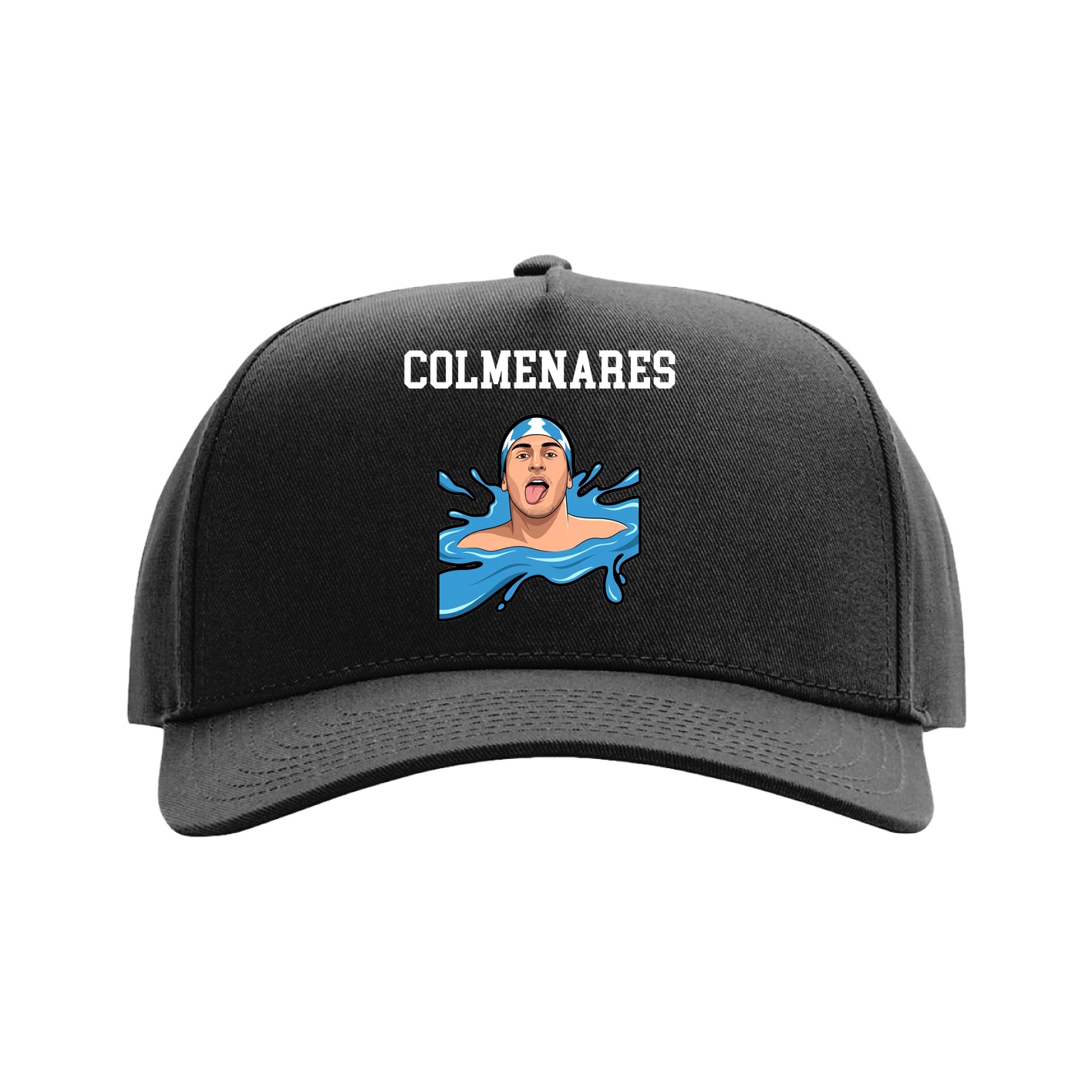 Full Fabric Five-Panel Champ Cap — Shirsey in Black