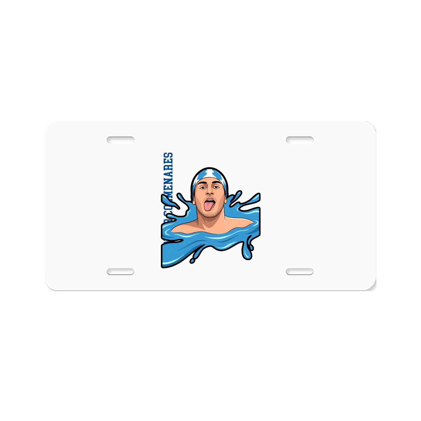 License Plate — Name Vertical in Classic