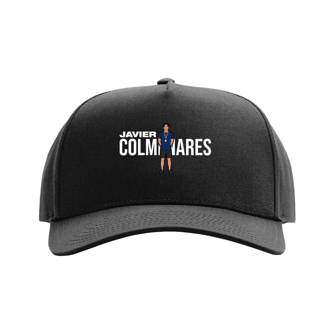 Full Fabric Five-Panel Champ Cap — Player Name in Black